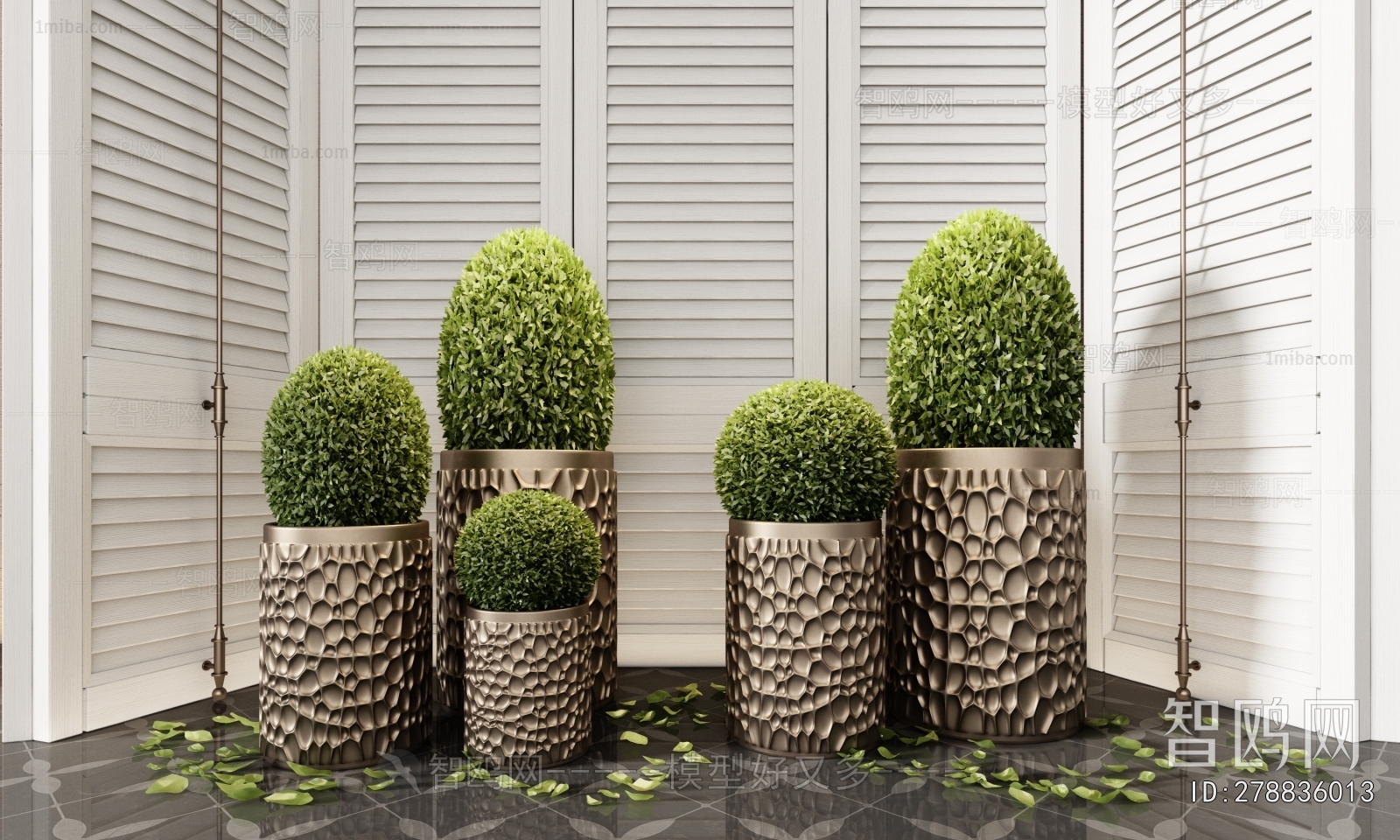 Modern Ground Green Plant Potted Plants