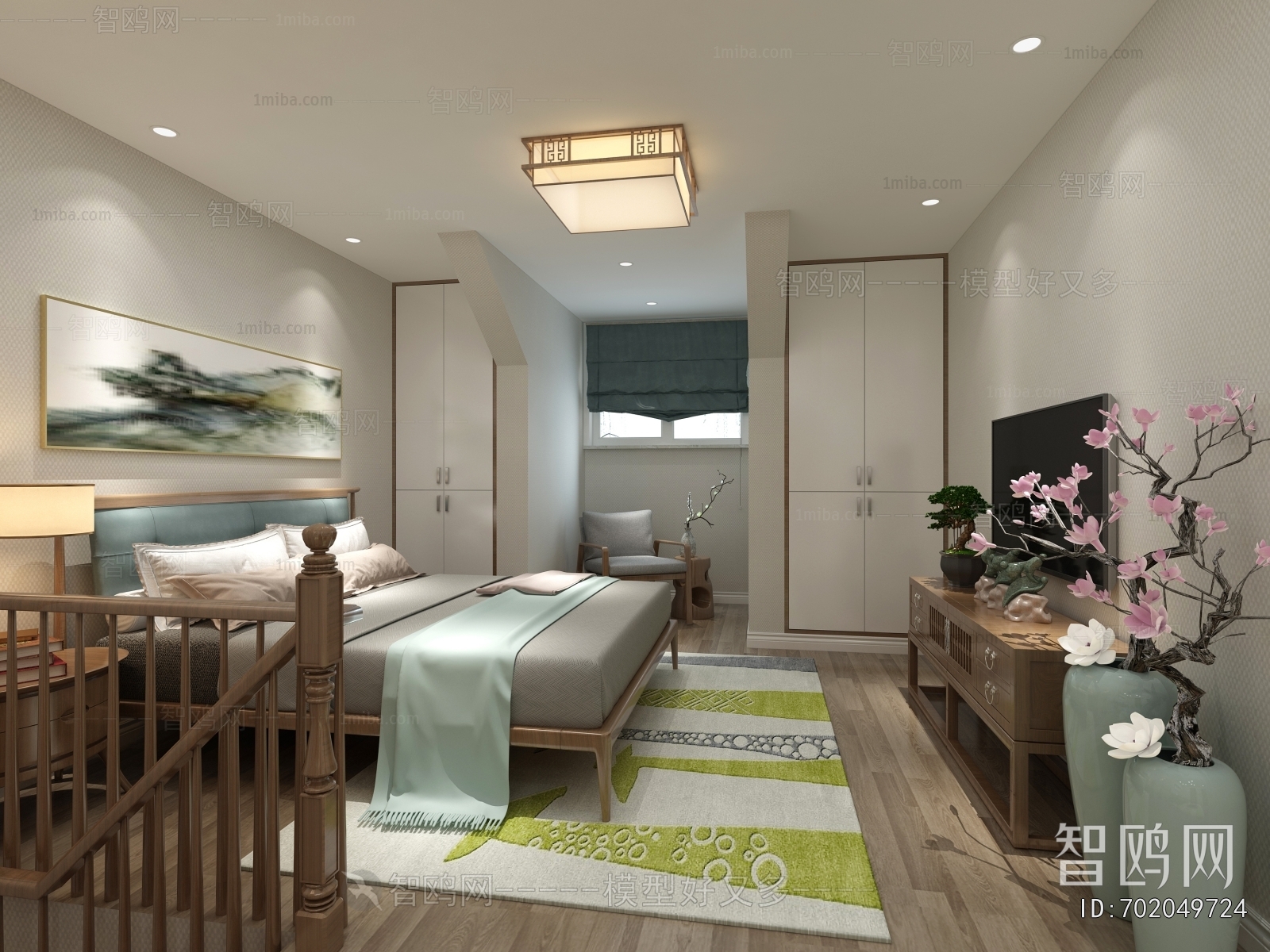 New Chinese Style Bedroom