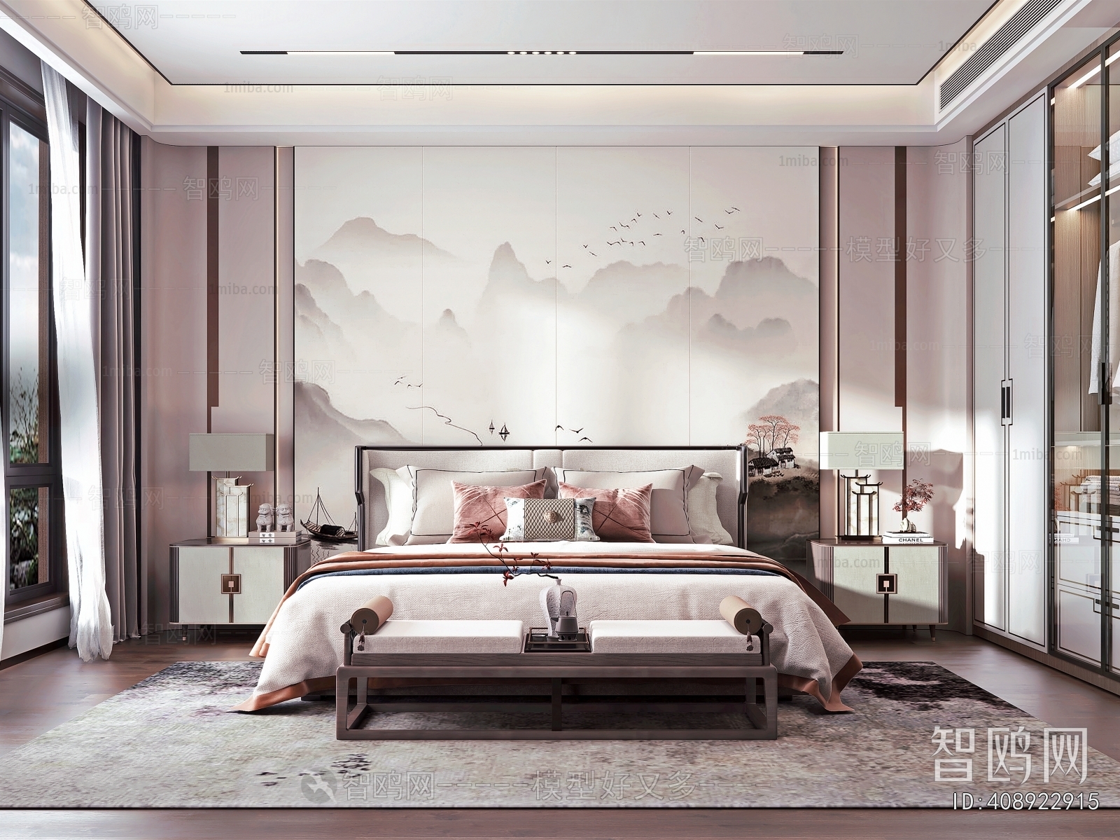 New Chinese Style Bedroom