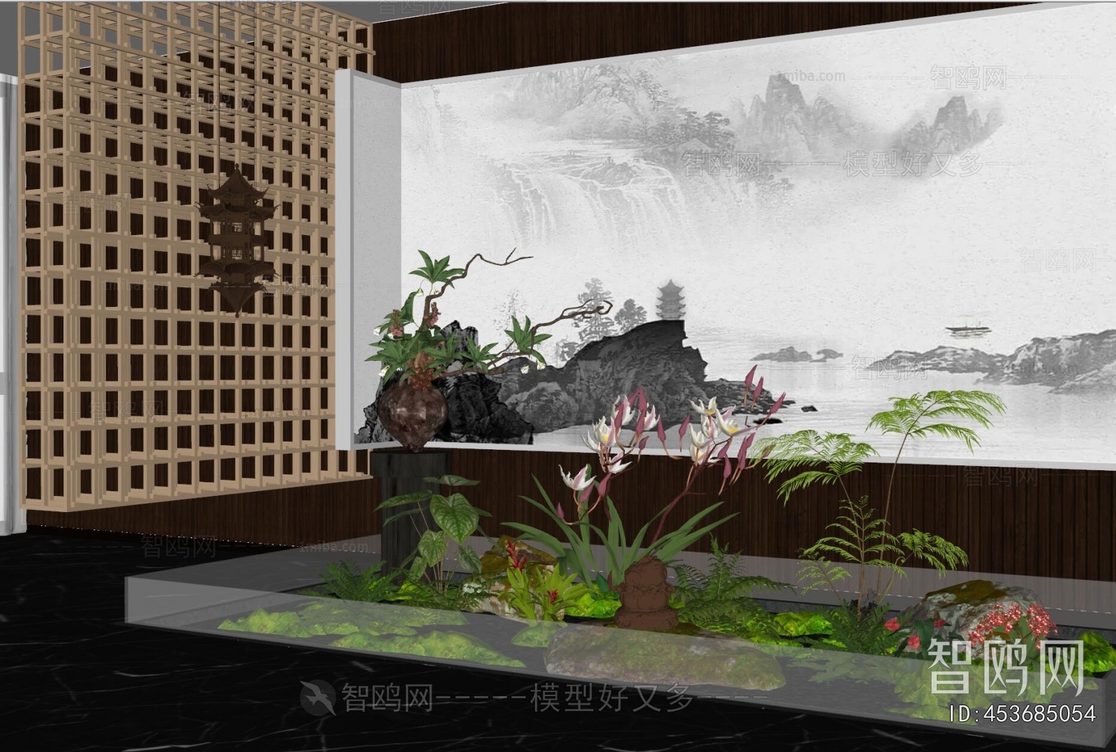 New Chinese Style Plant Landscaping