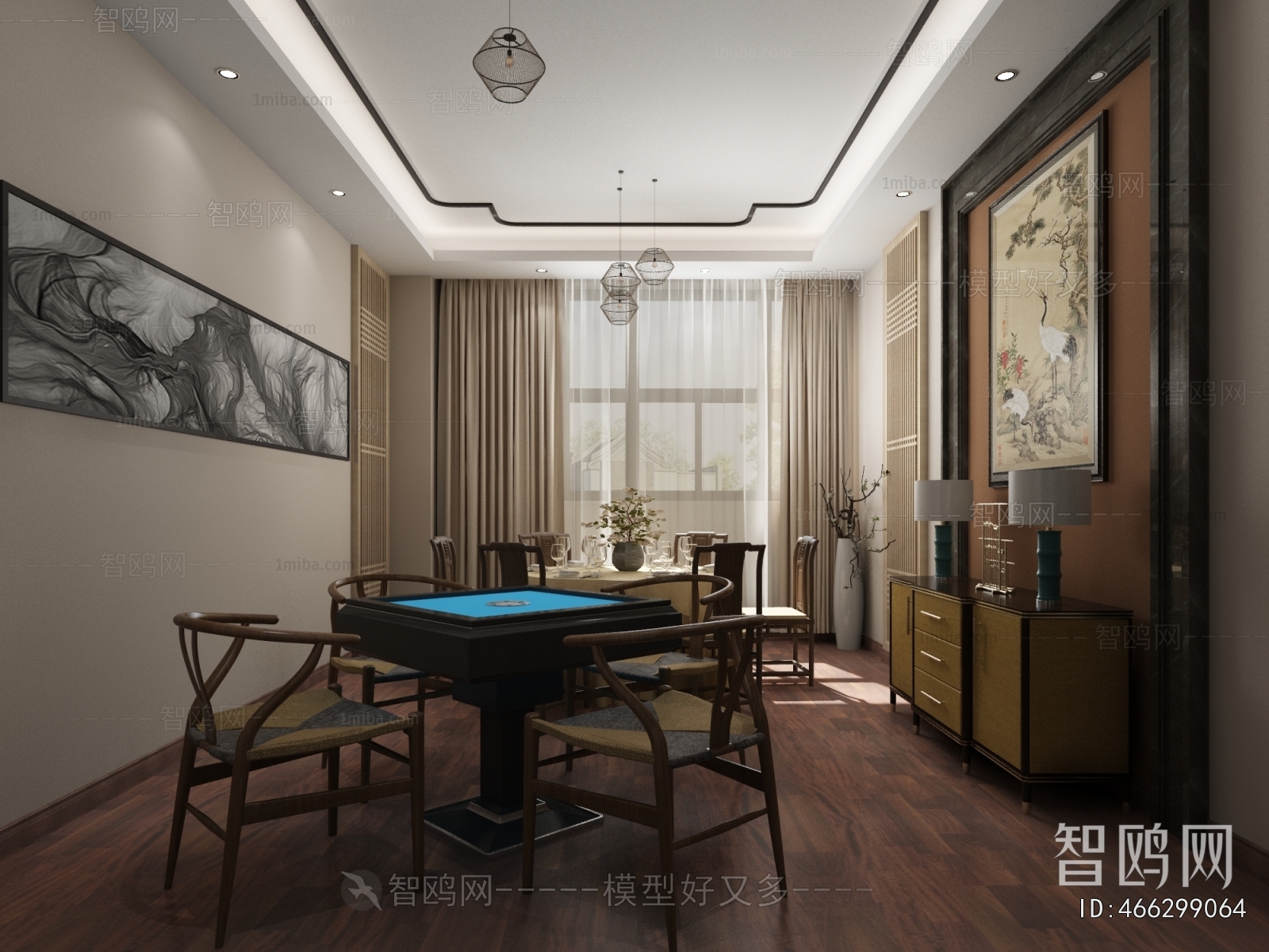 New Chinese Style Chess And Card Room