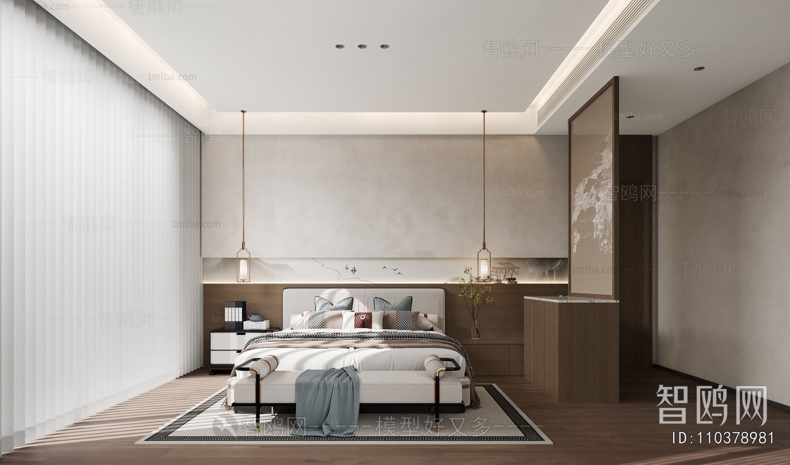 New Chinese Style Bedroom