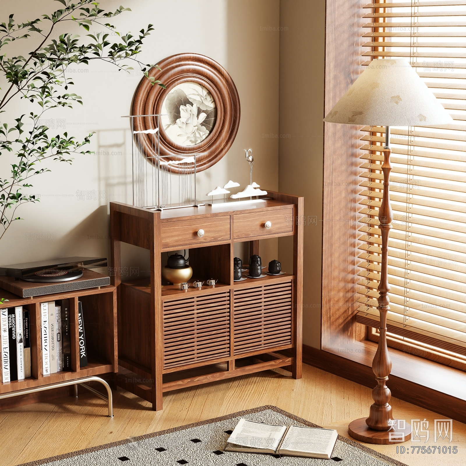 Wabi-sabi Style Decorative Cabinet