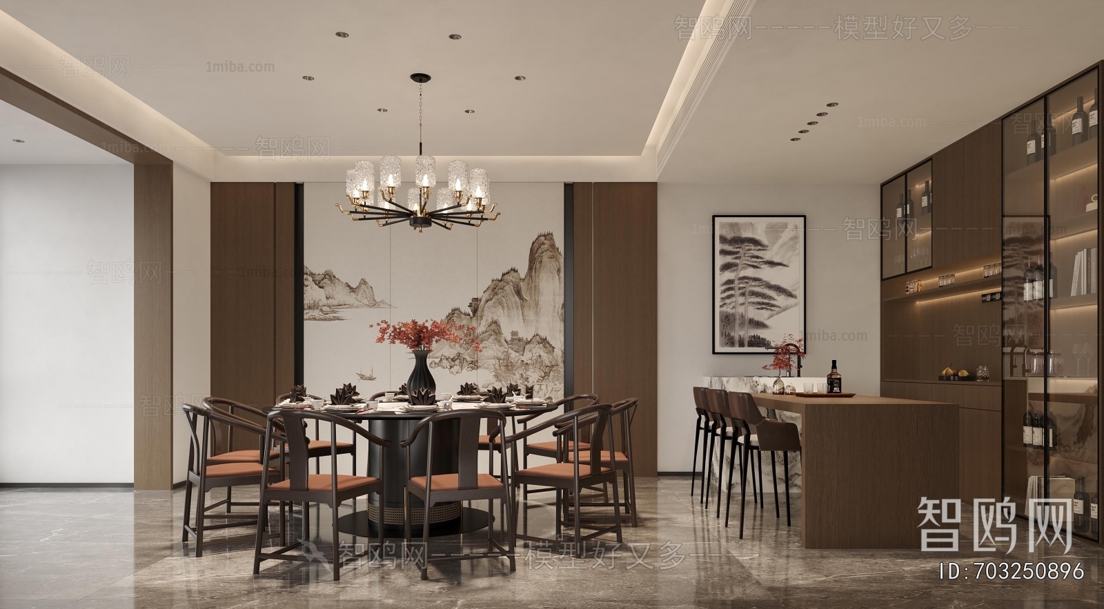 New Chinese Style Dining Room