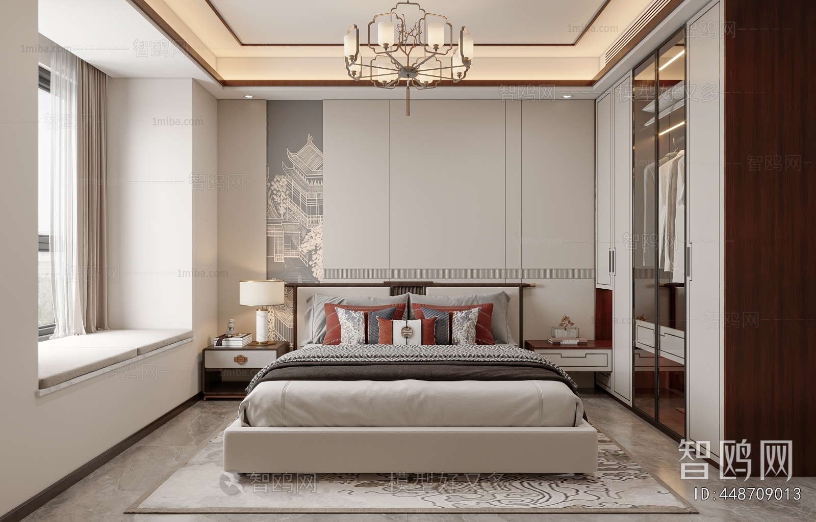 New Chinese Style Bedroom