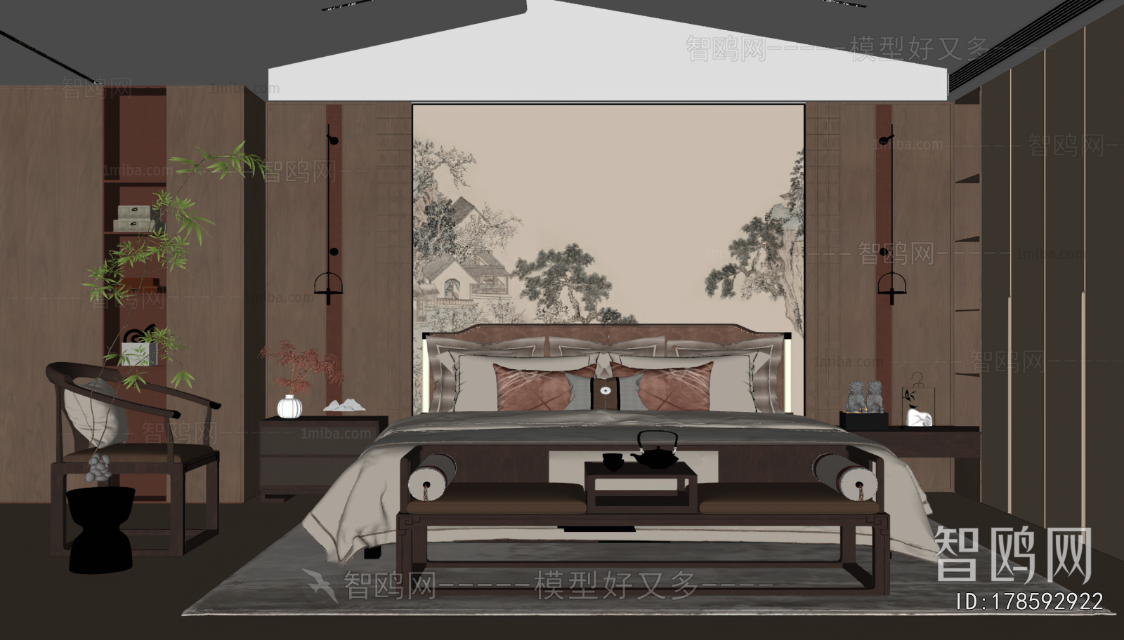 New Chinese Style Bedroom