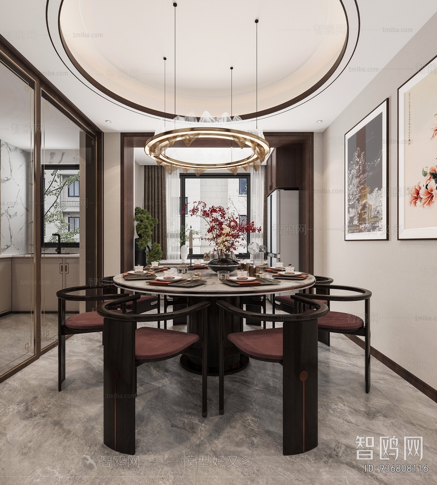 New Chinese Style Dining Room