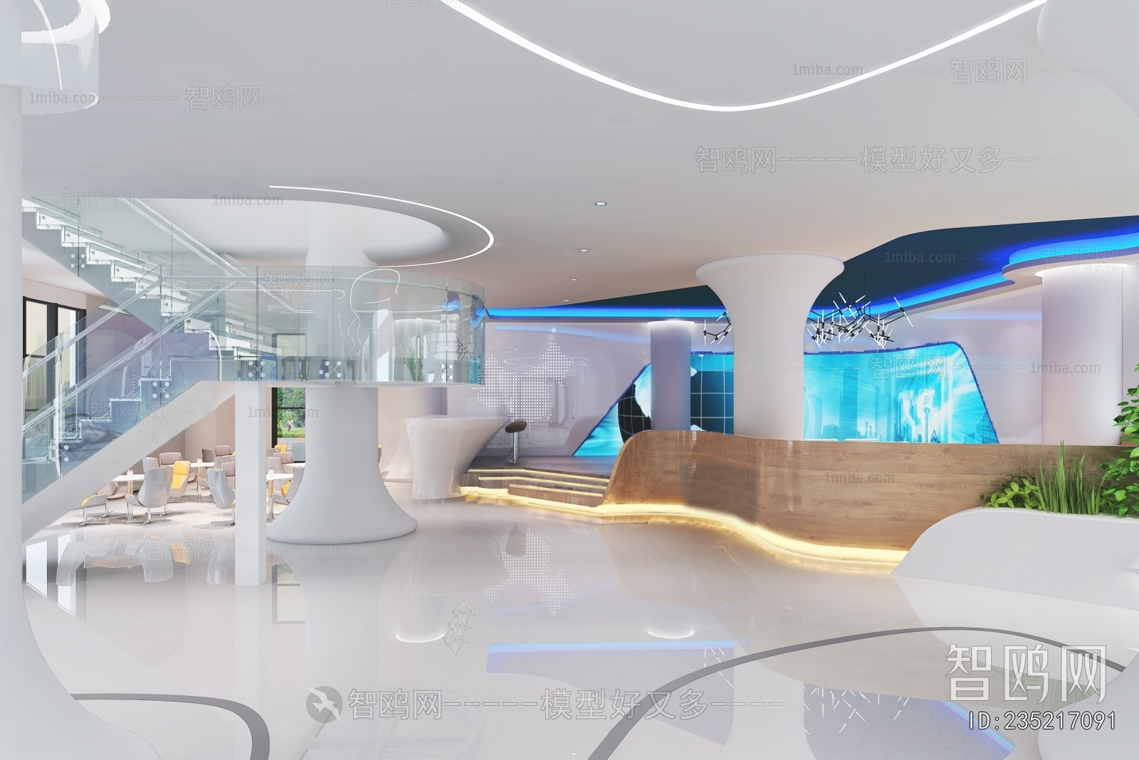 Modern Office Reception Desk