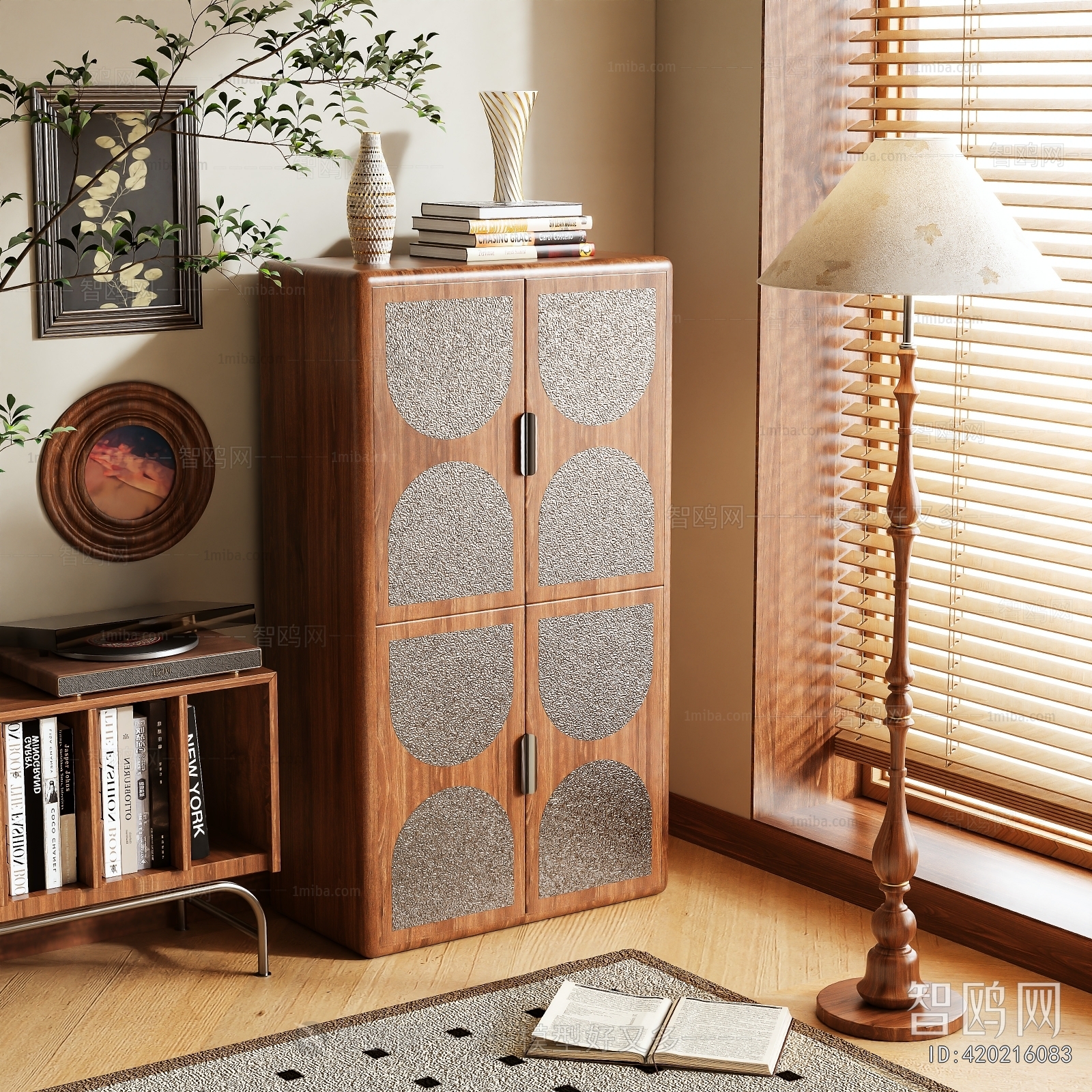 Wabi-sabi Style Decorative Cabinet