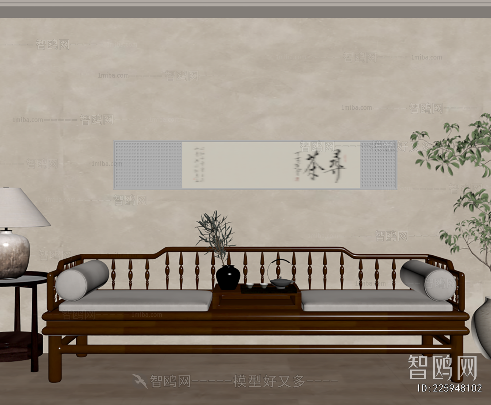 New Chinese Style A Sofa For Two