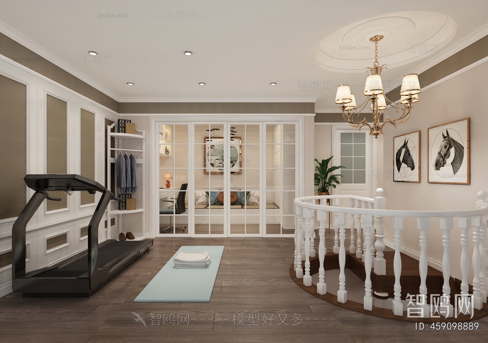 European Style Home Fitness Room