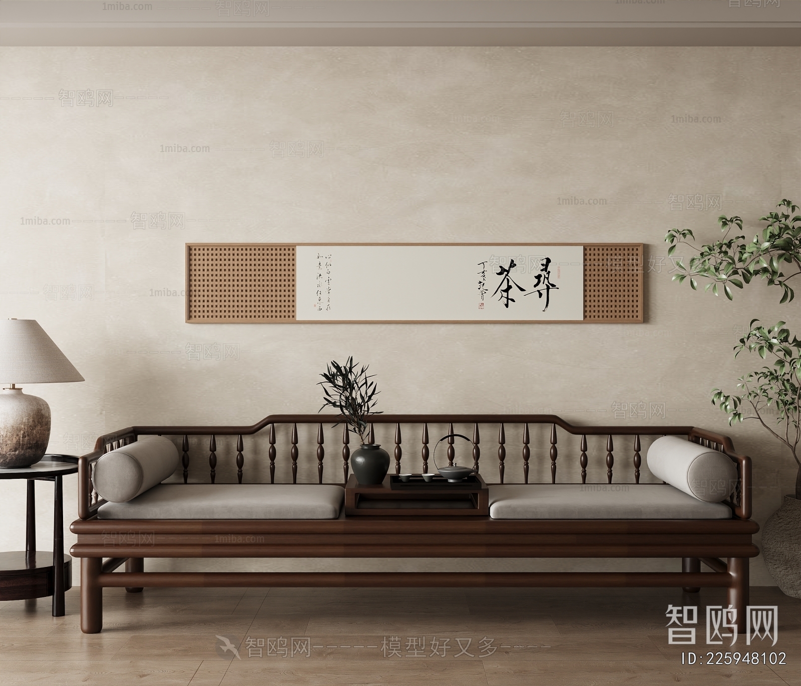 New Chinese Style A Sofa For Two