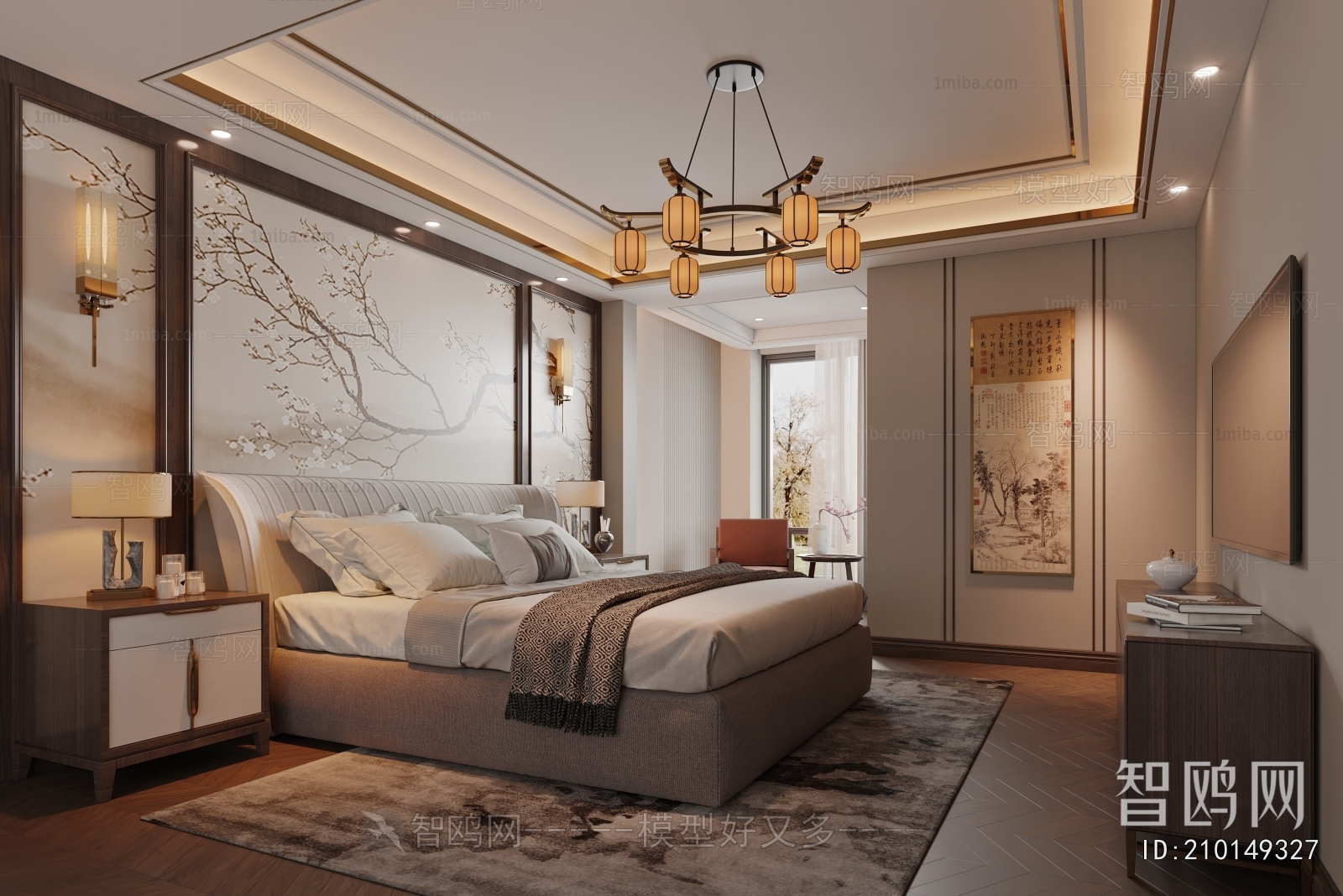 New Chinese Style Bedroom