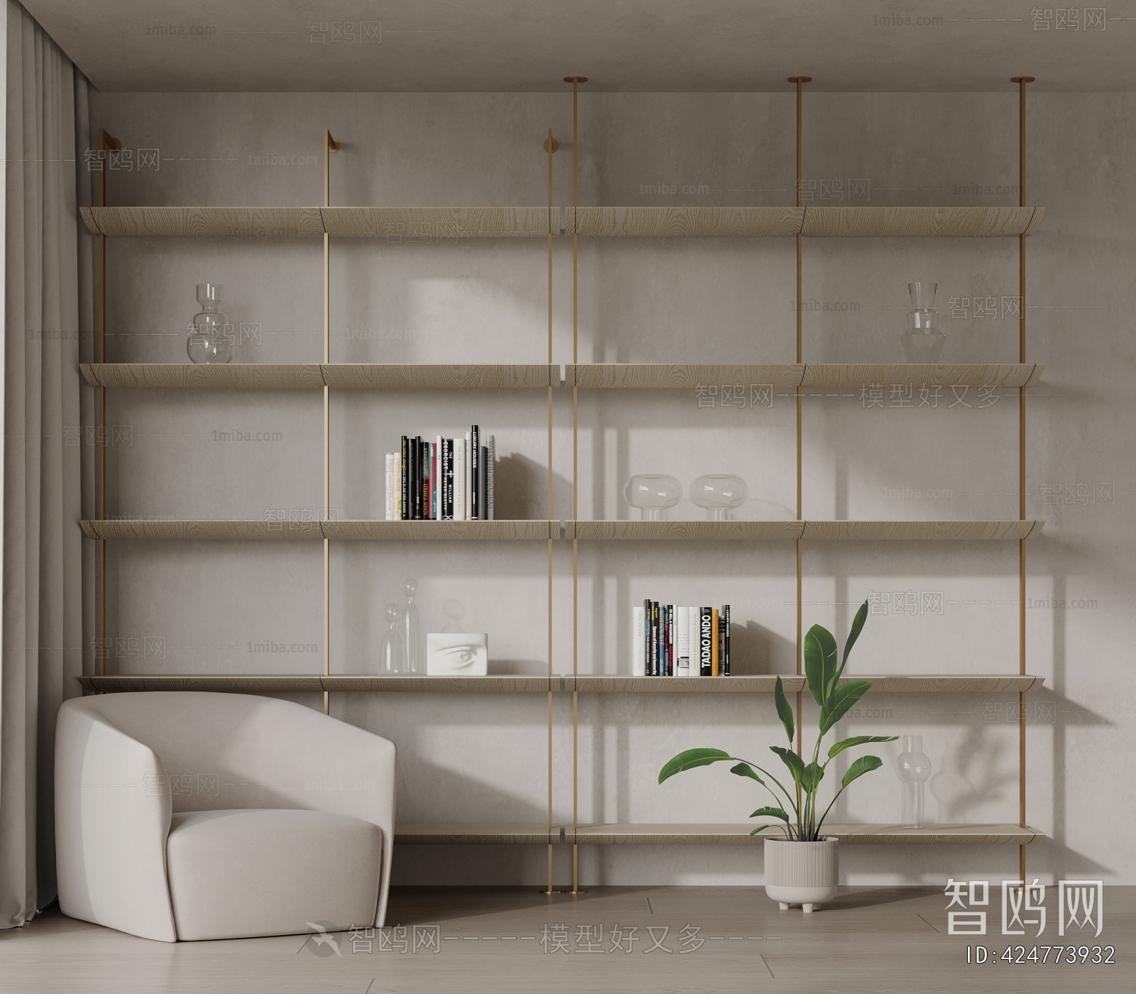 Modern Nordic Style Bookshelf