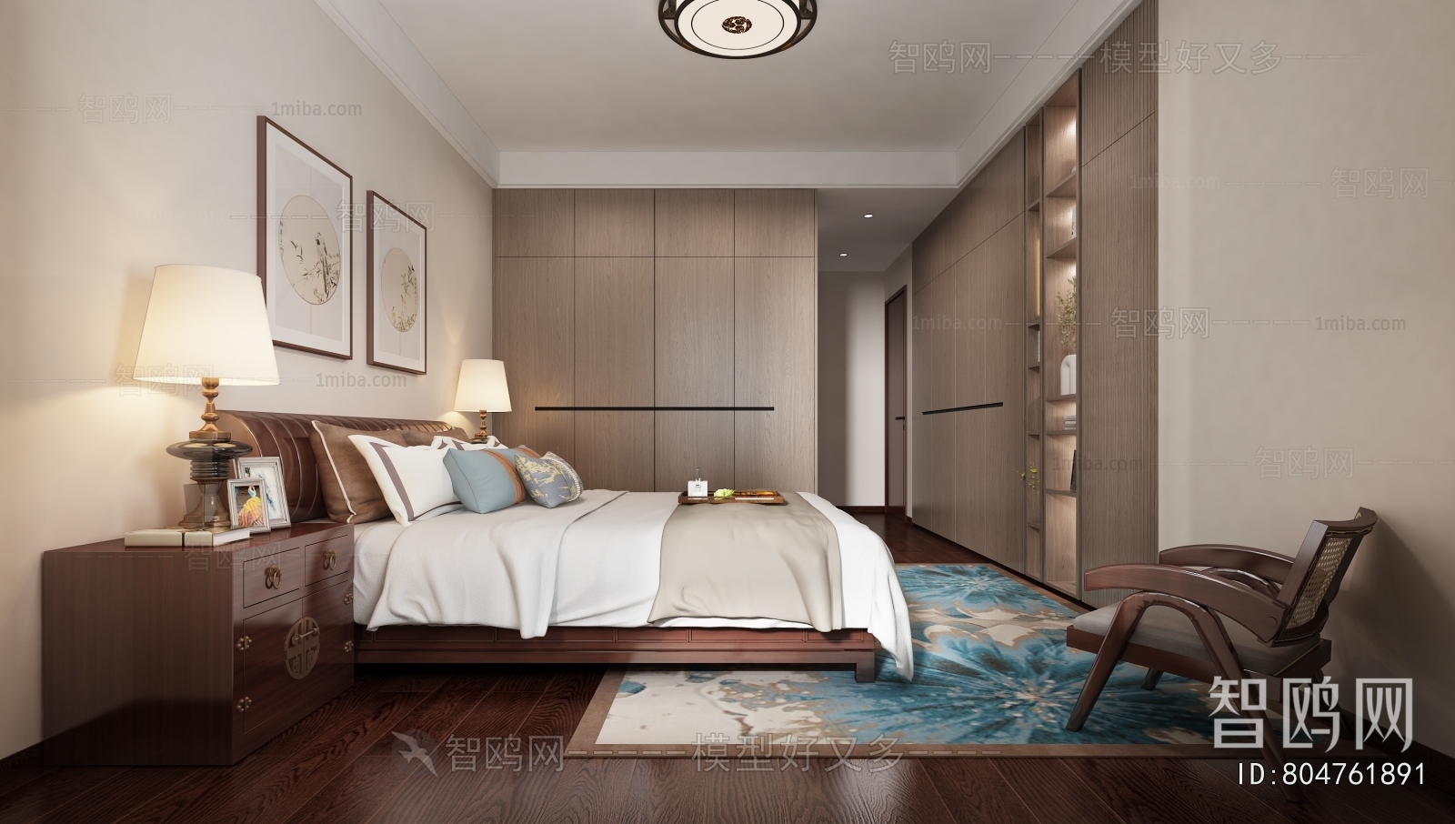 New Chinese Style Bedroom