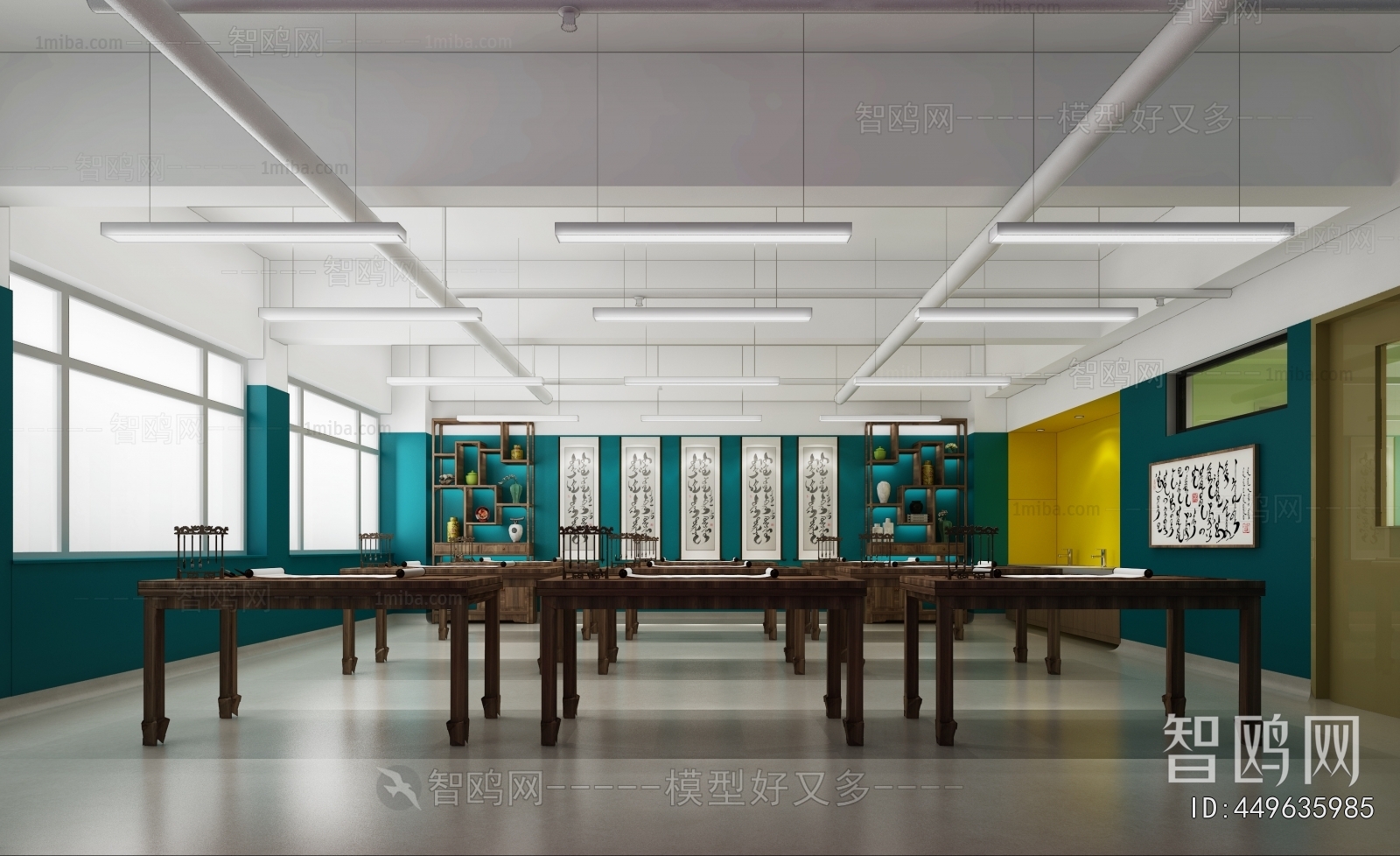 New Chinese Style Calligraphy Classroom