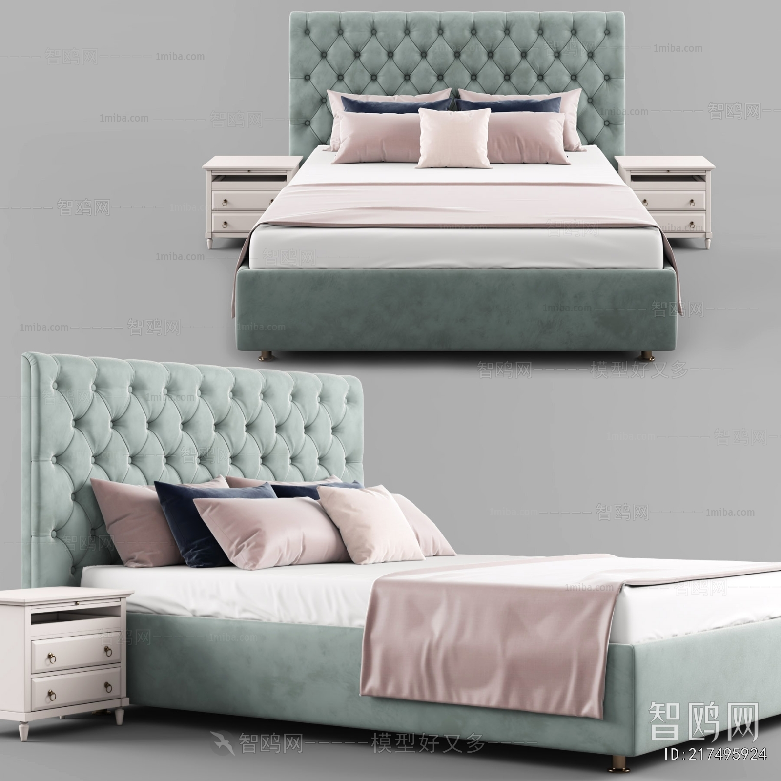 Simple European Style Single Bed