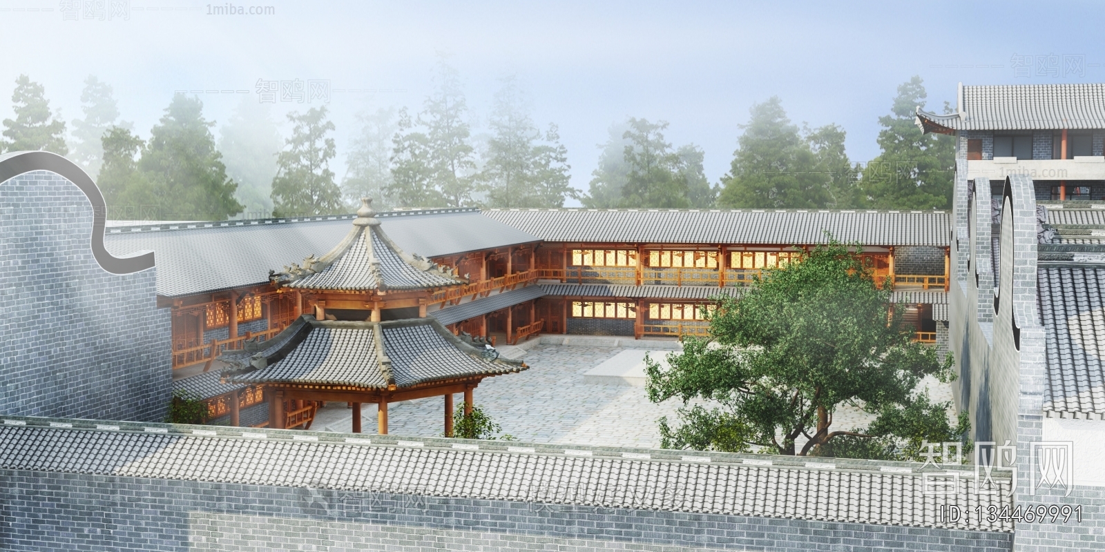 Chinese Style Ancient Architectural Buildings