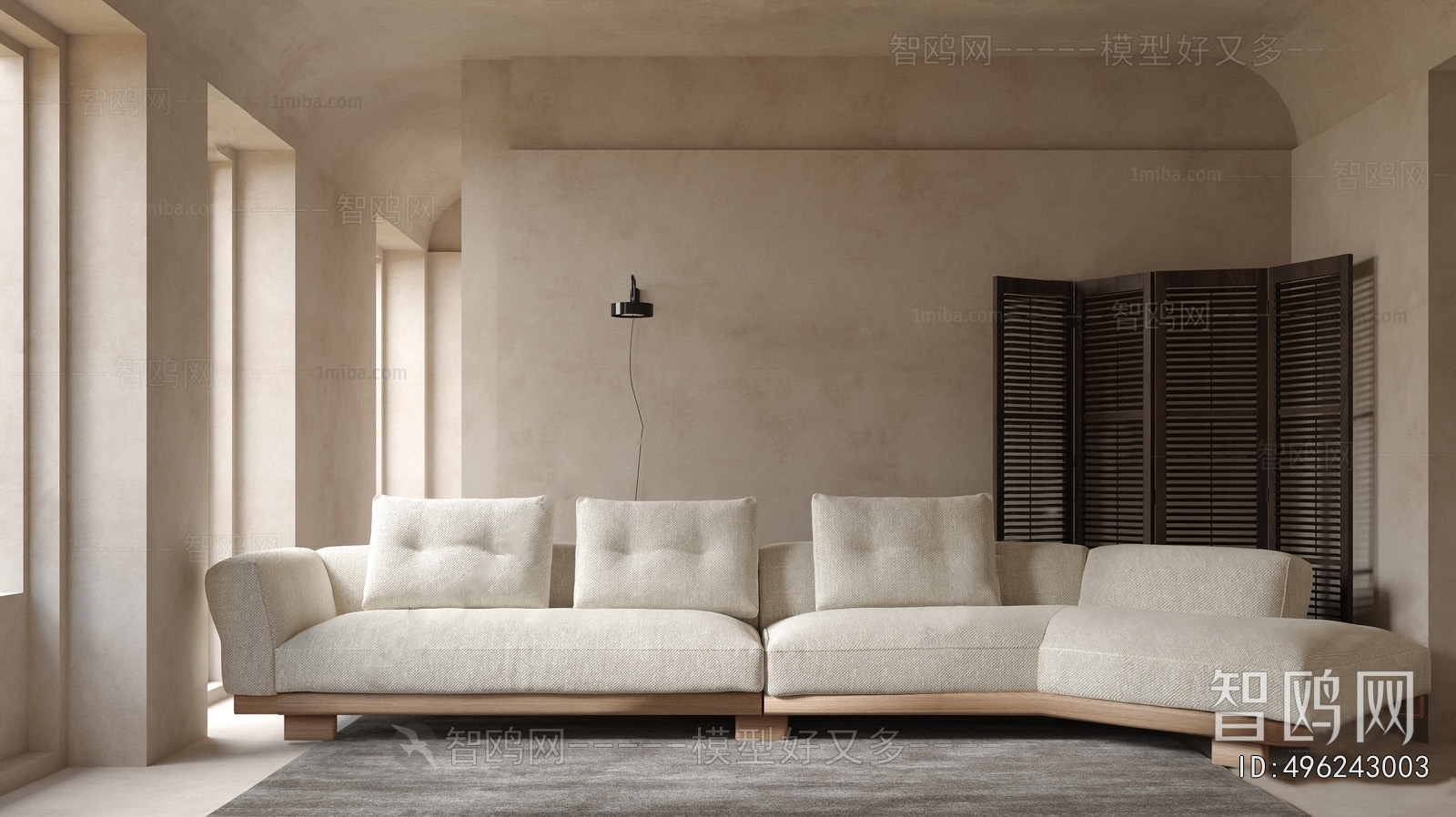 Wabi-sabi Style Corner Sofa