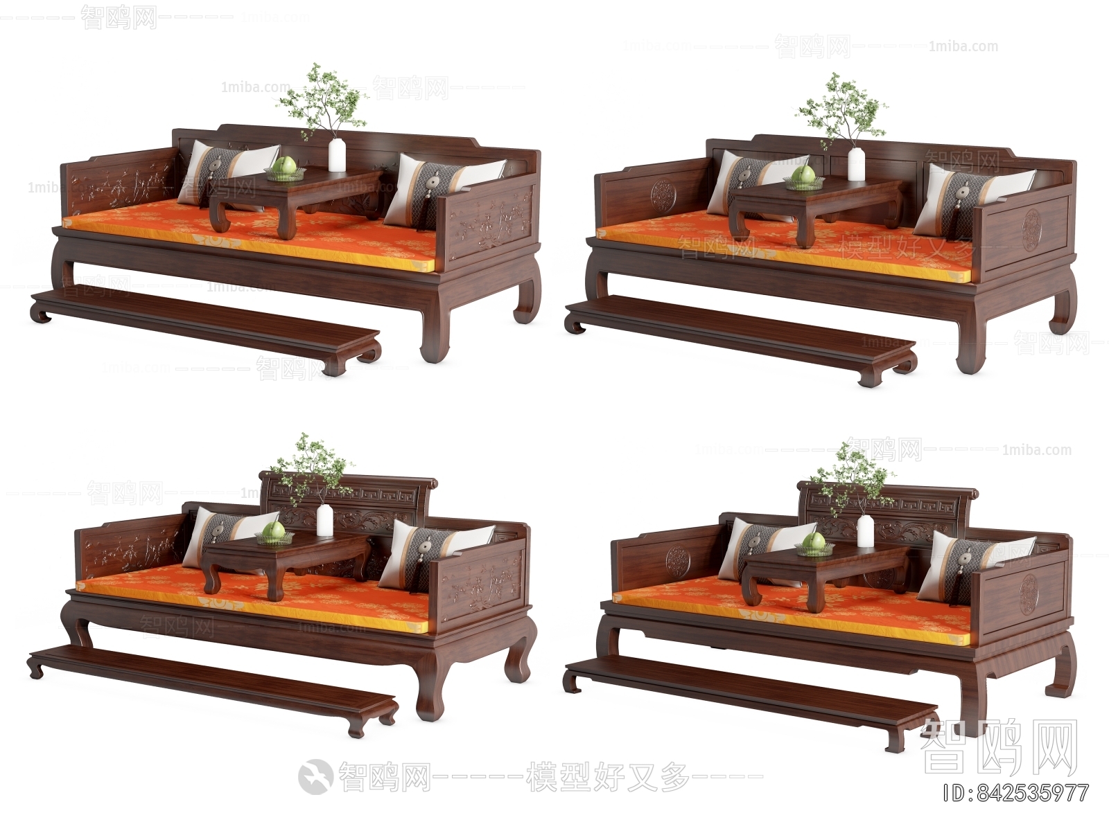 New Chinese Style Arhat Bed