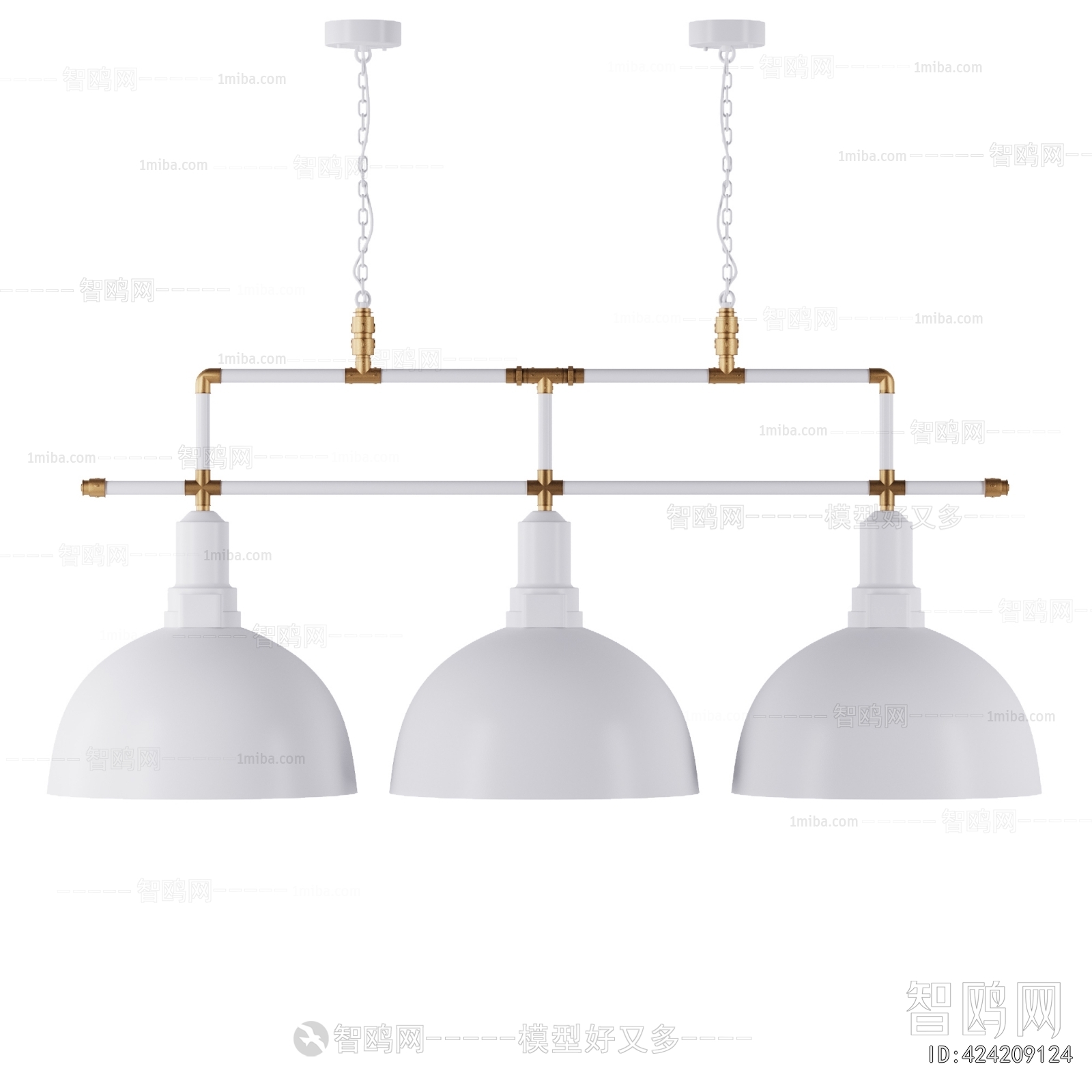 Industrial Style Long Chandelier