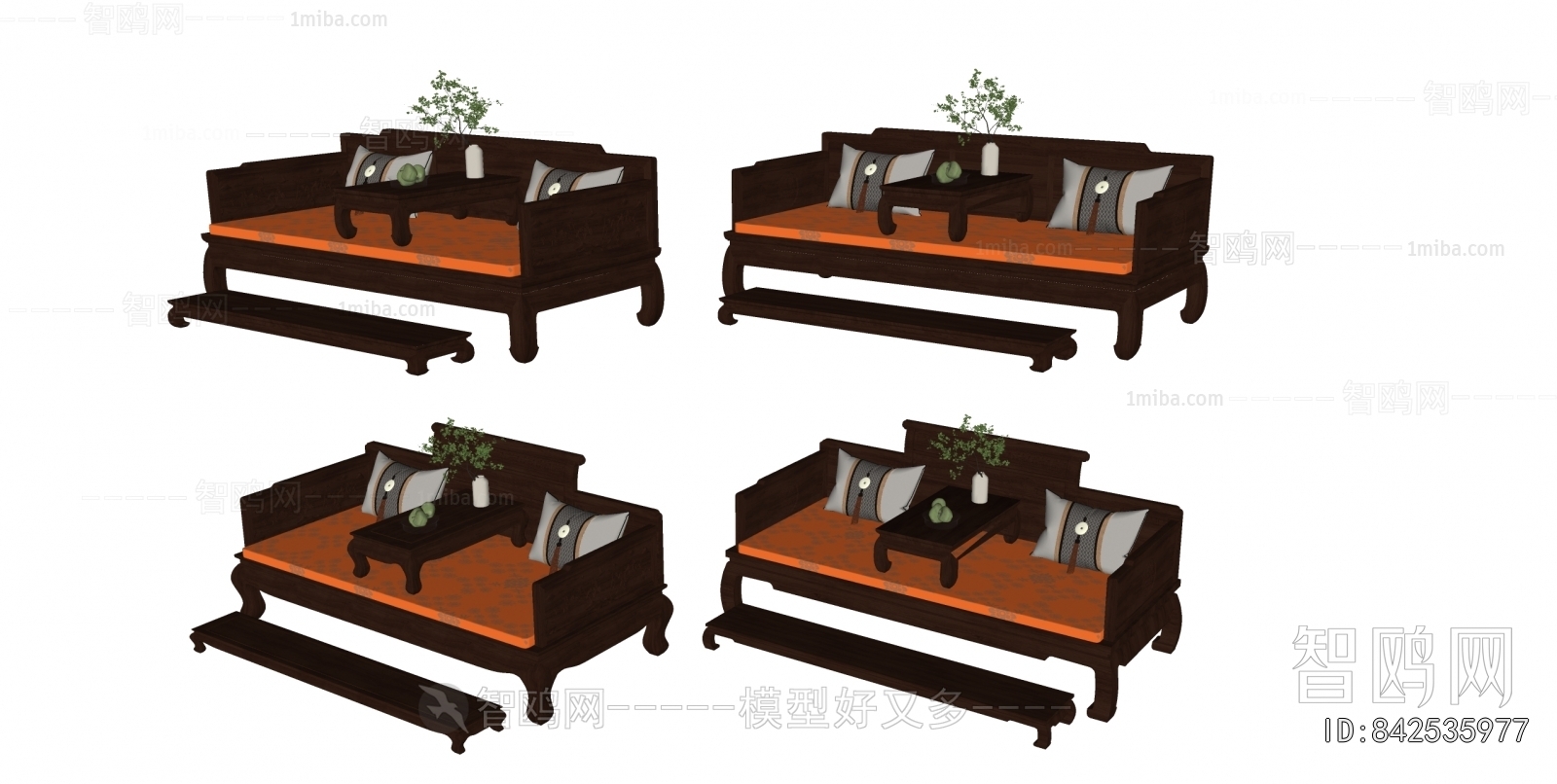 New Chinese Style Arhat Bed