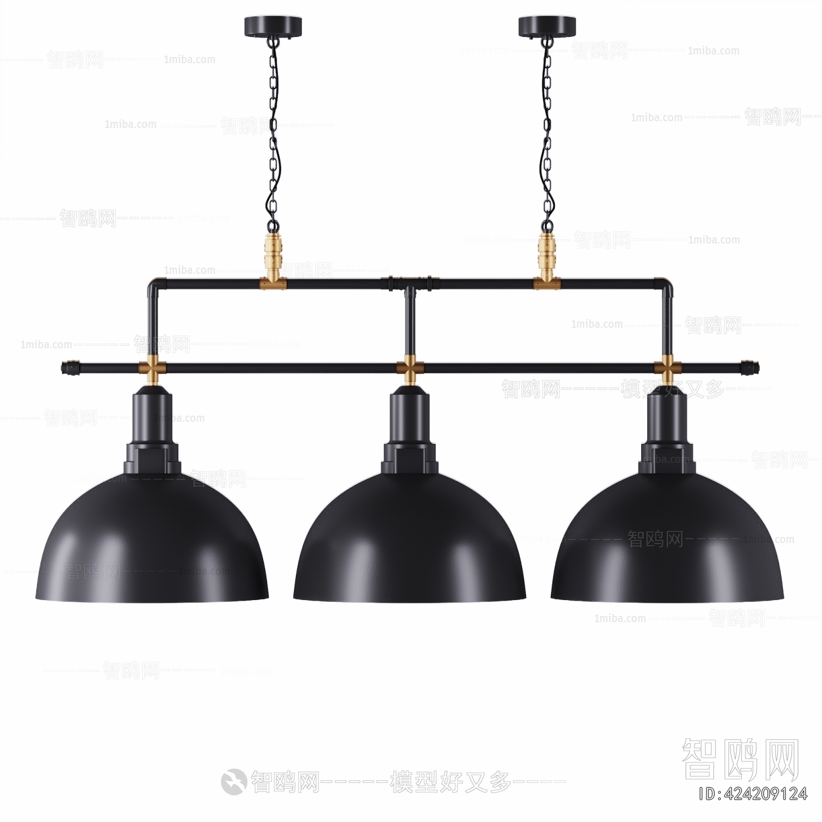 Industrial Style Long Chandelier