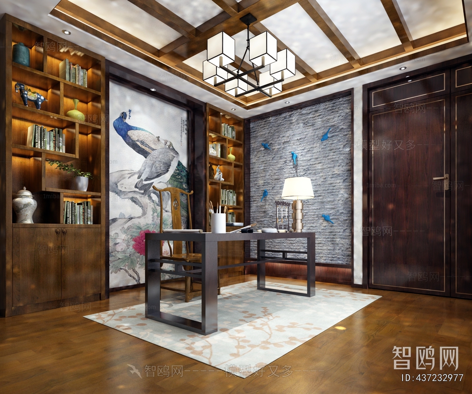 New Chinese Style Study Space