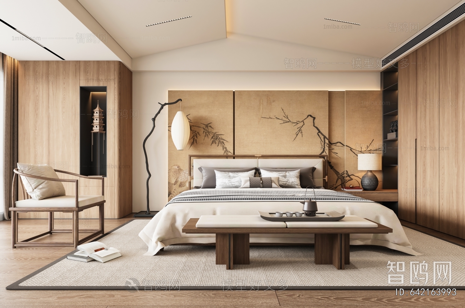 New Chinese Style Bedroom