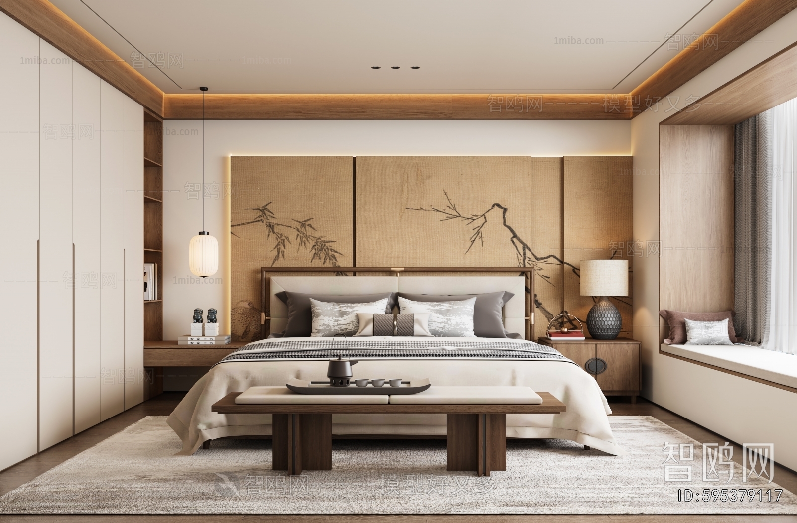 New Chinese Style Bedroom