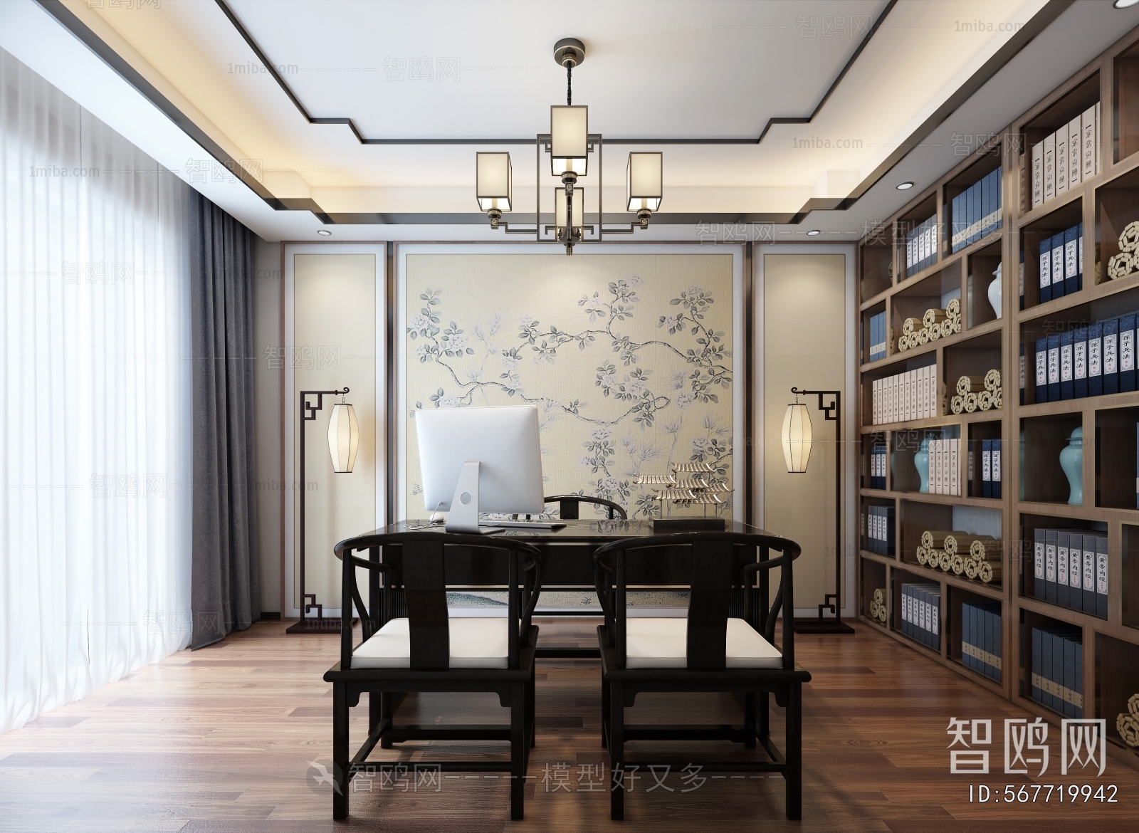 New Chinese Style Study Space