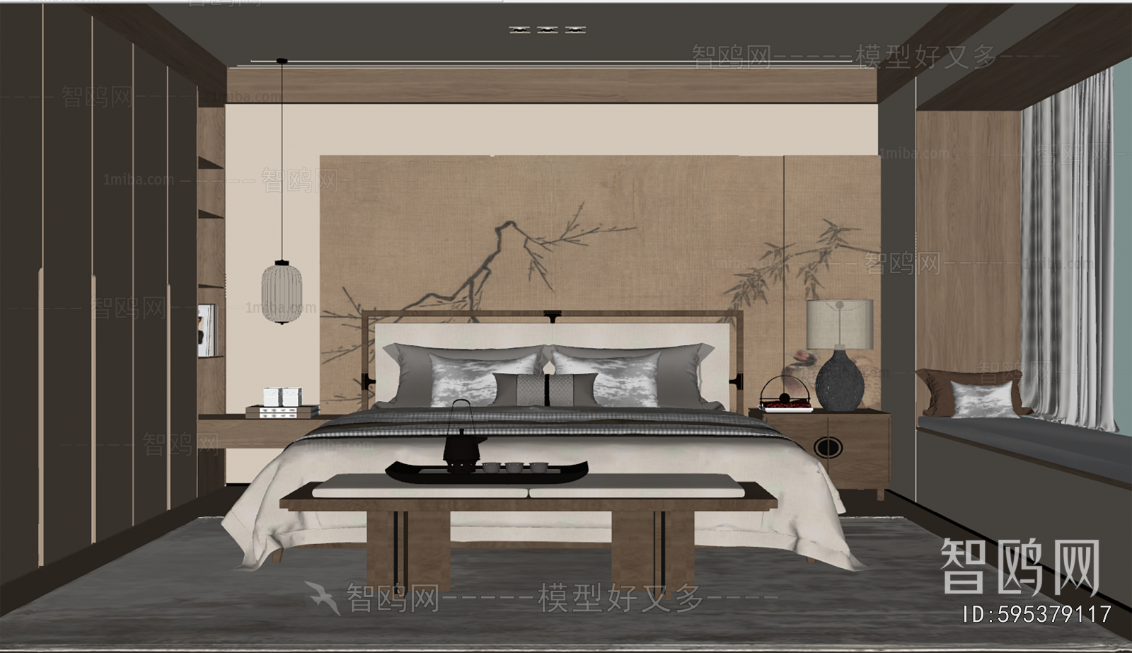 New Chinese Style Bedroom