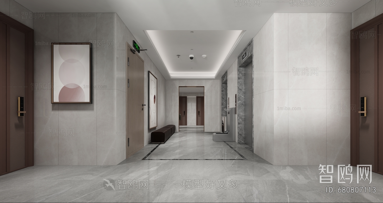 Modern Office Elevator Hall