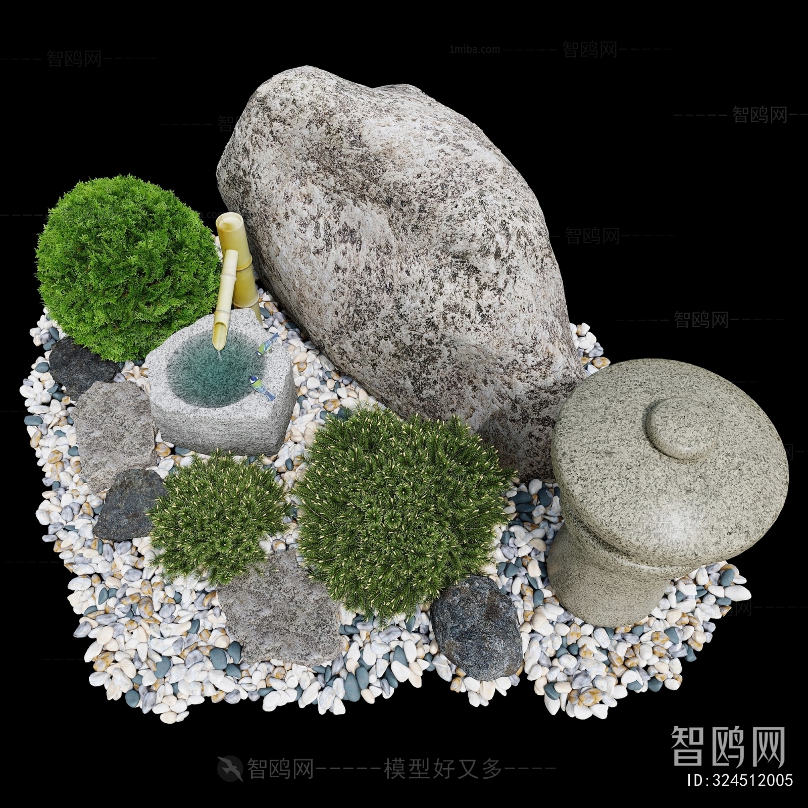 New Chinese Style Rockery Waterscape