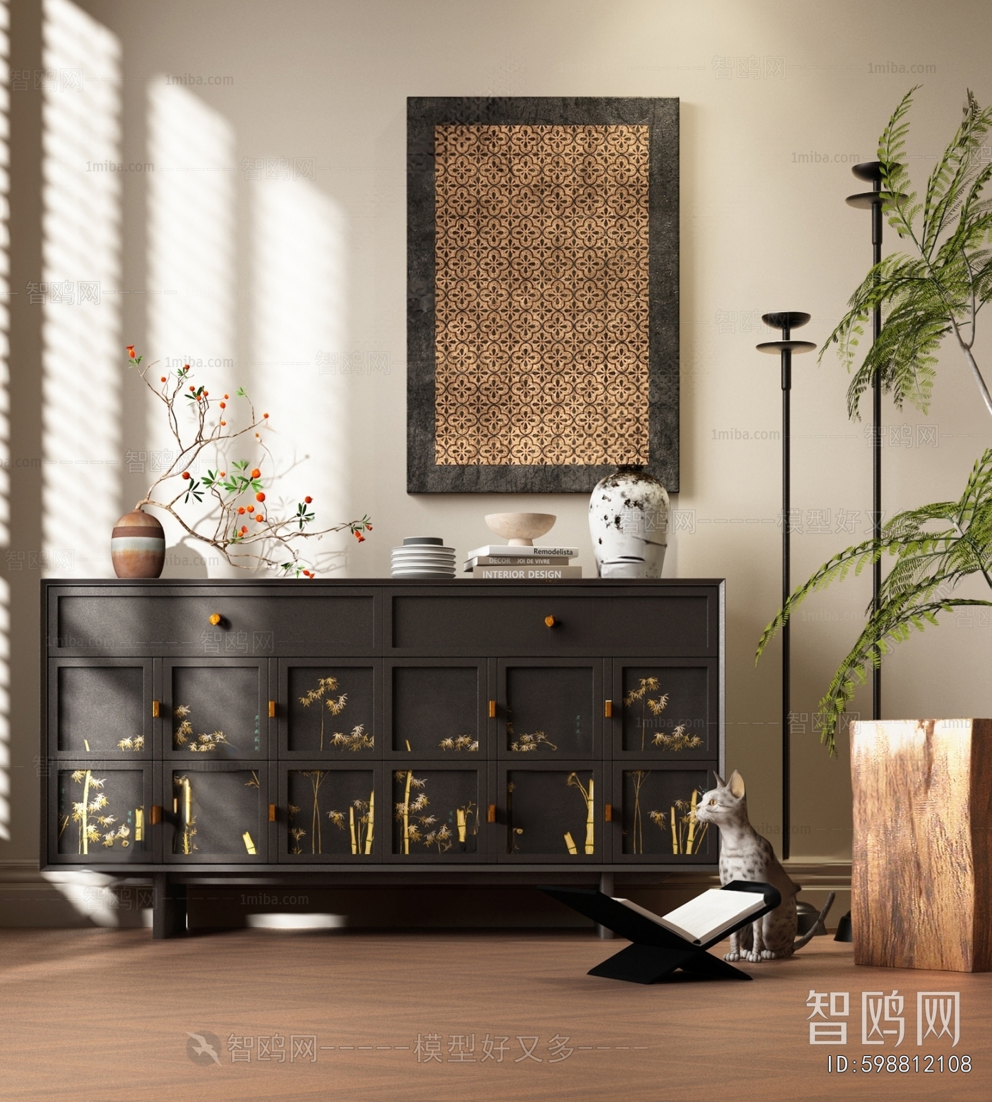 Wabi-sabi Style Side Cabinet/Entrance Cabinet