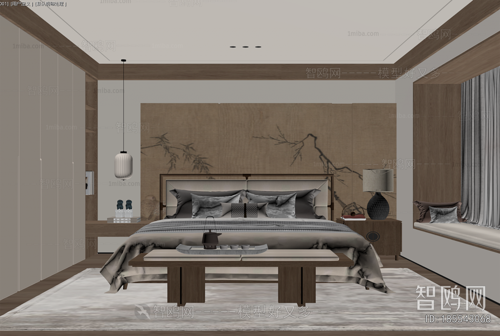 New Chinese Style Bedroom