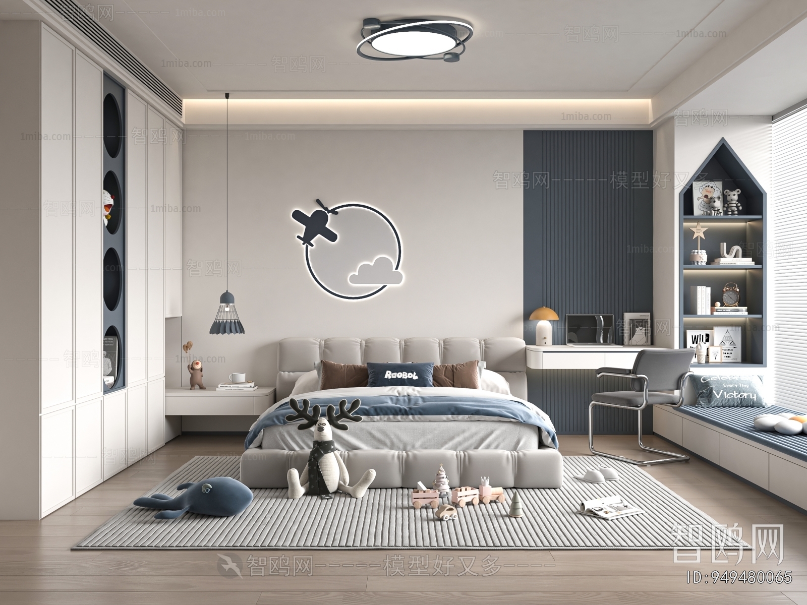 Modern Boy's Room And Son's Room