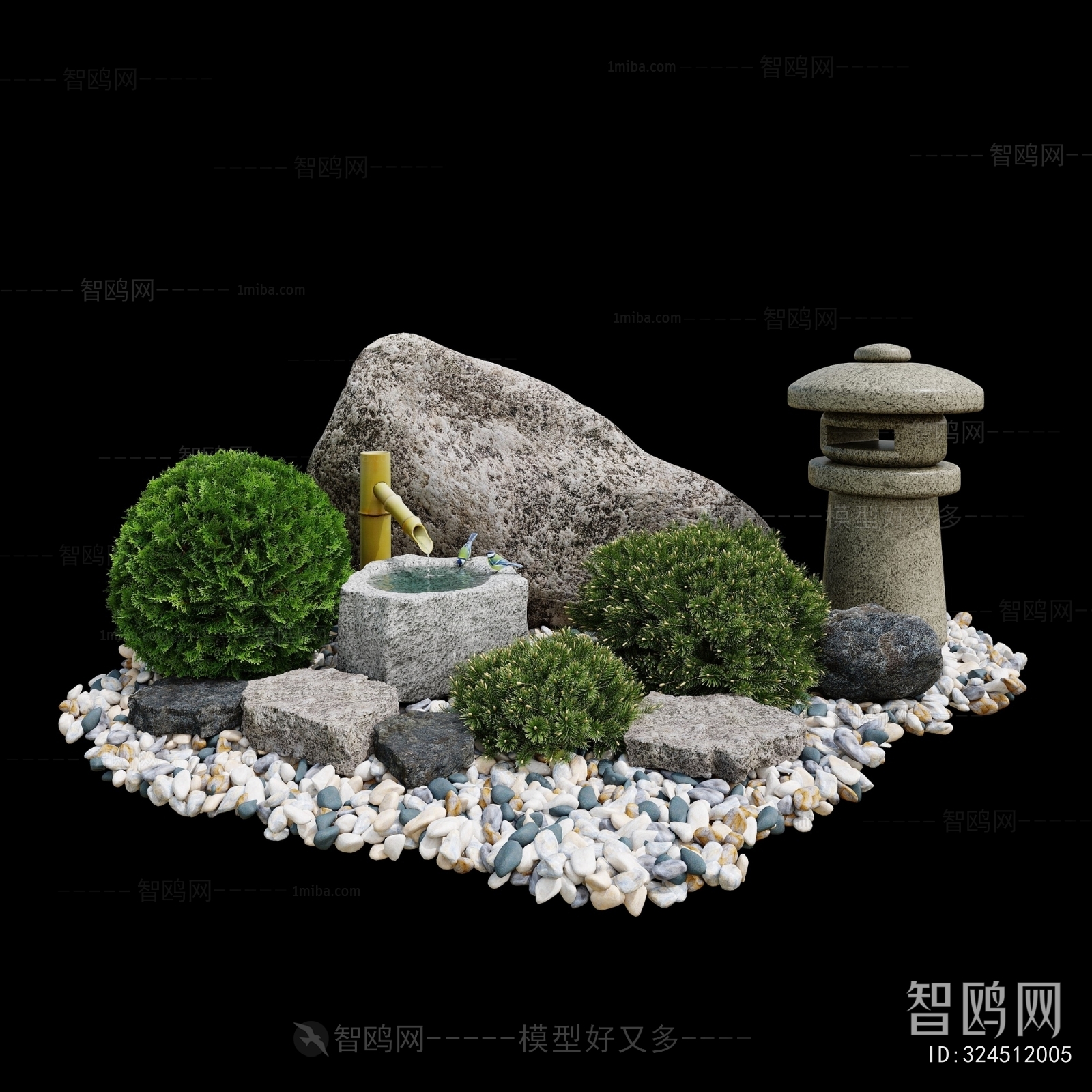 New Chinese Style Rockery Waterscape