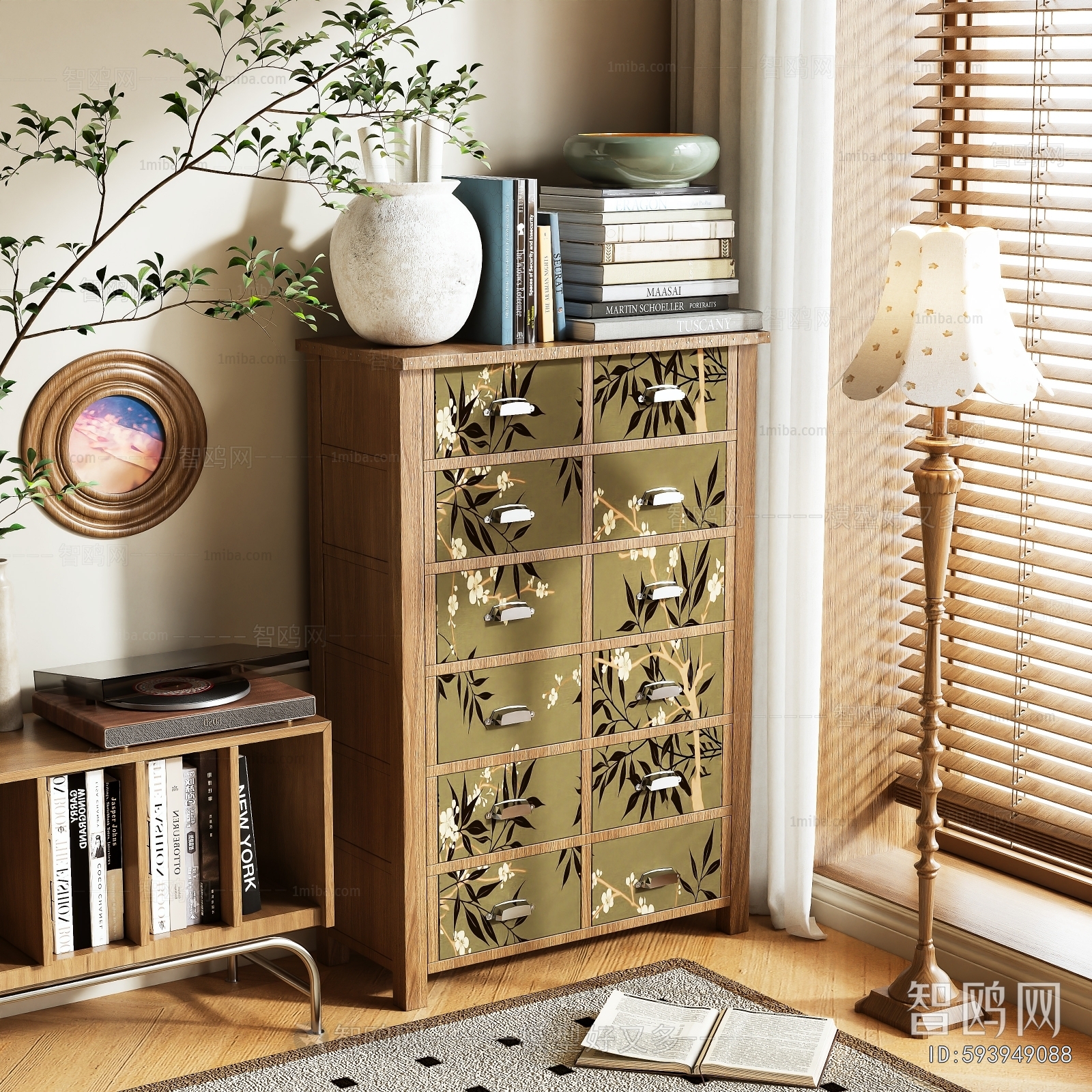 Wabi-sabi Style Decorative Cabinet