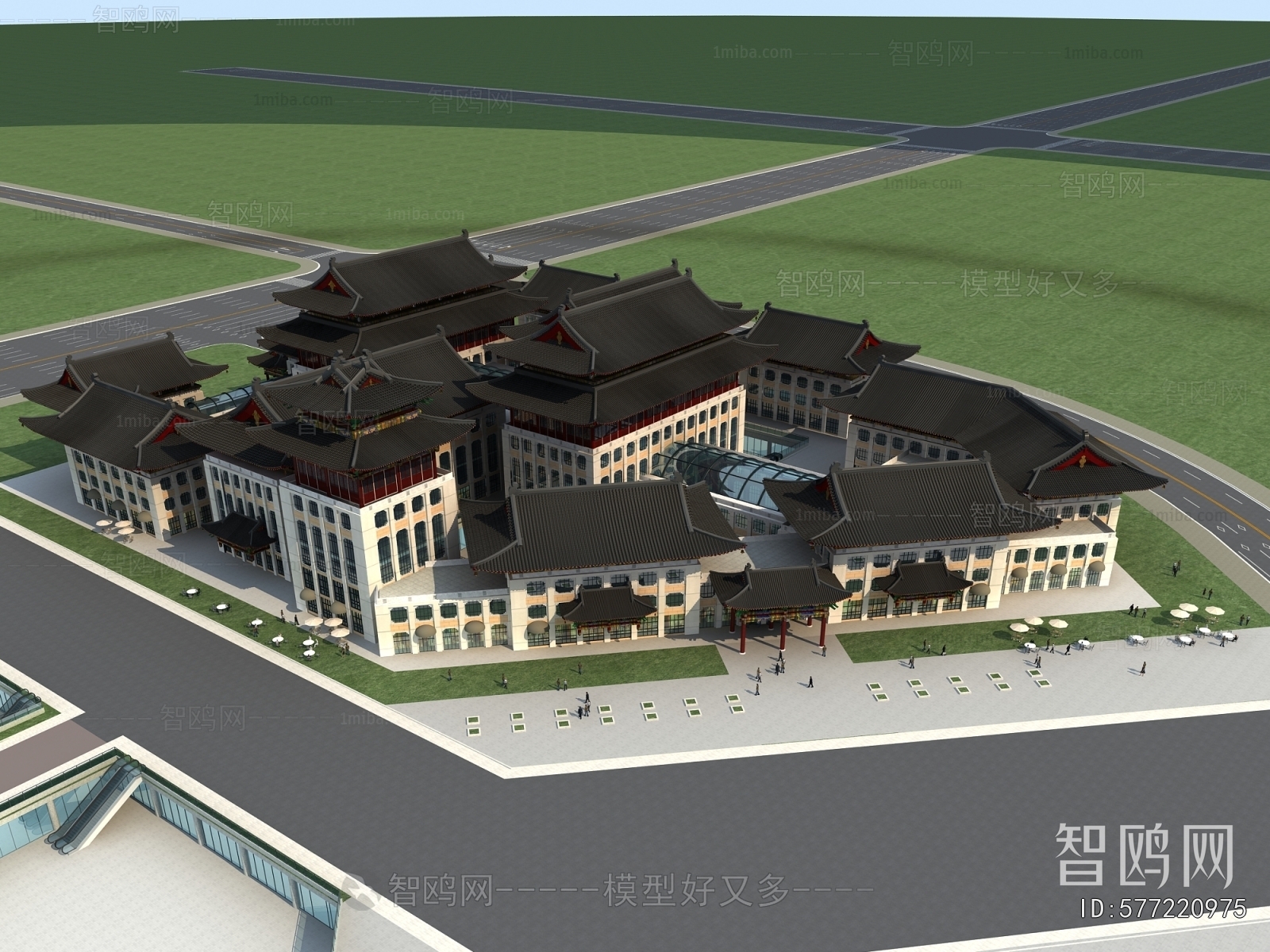 New Chinese Style Chinese Style Architectural Bird's-eye View Planning