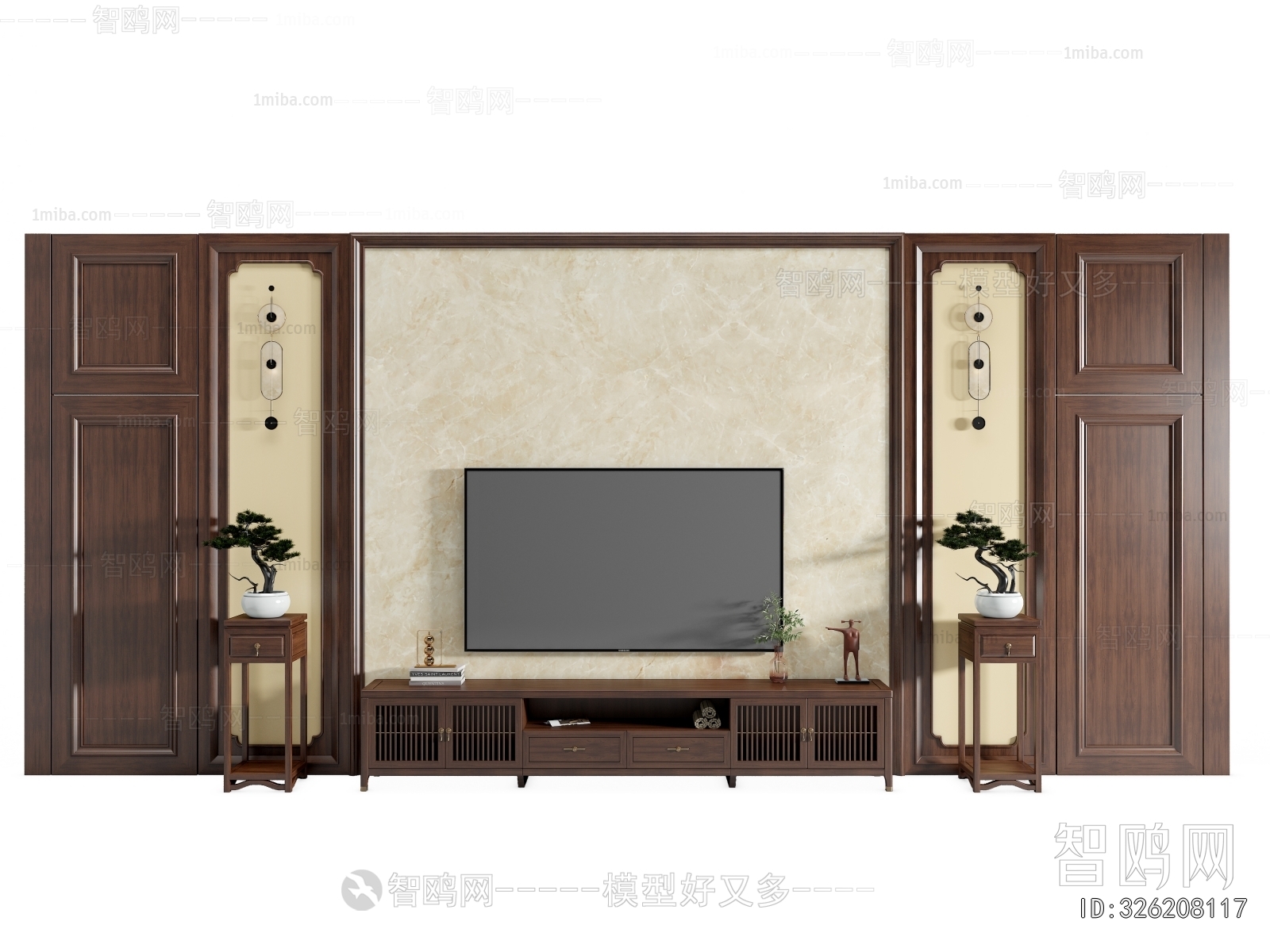 New Chinese Style TV Wall