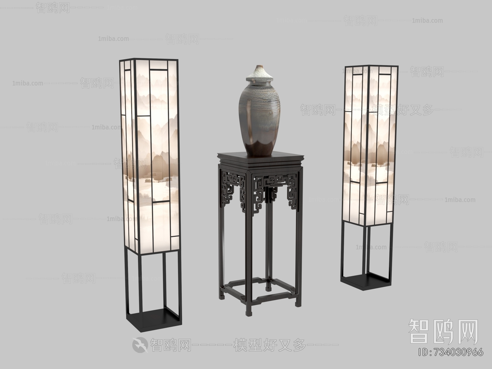 New Chinese Style Floor Lamp