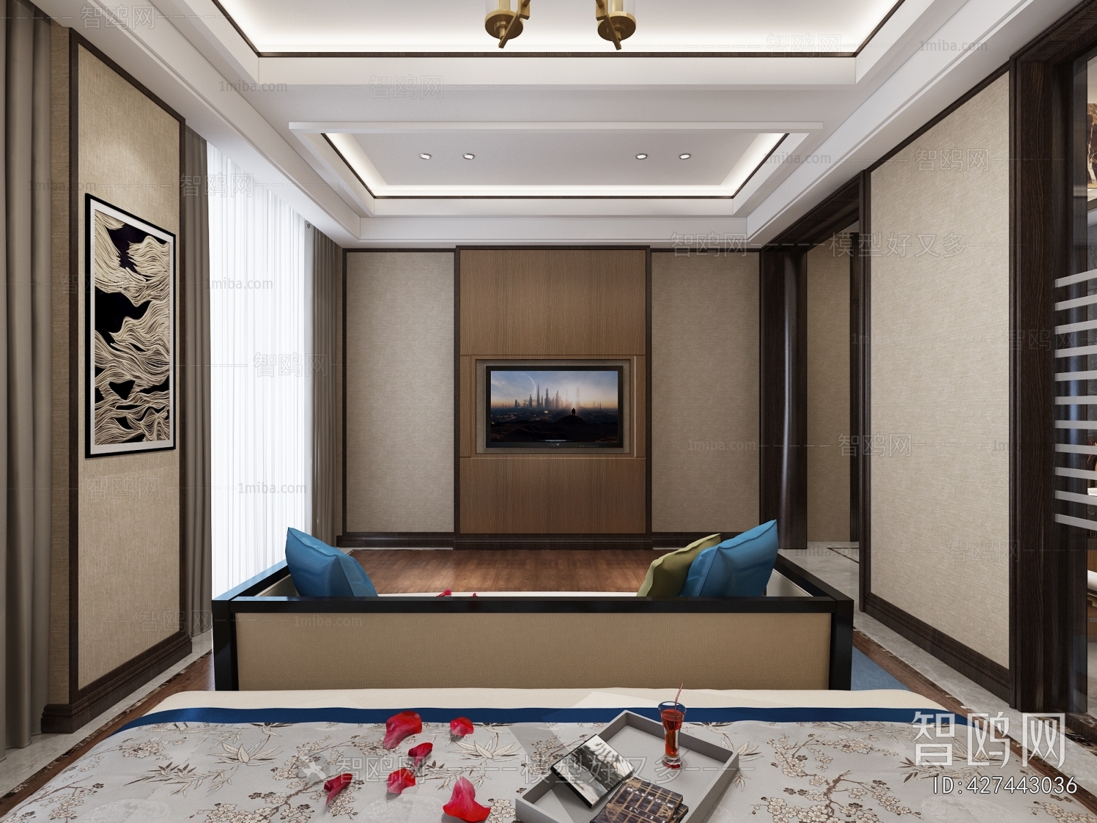 New Chinese Style Bedroom