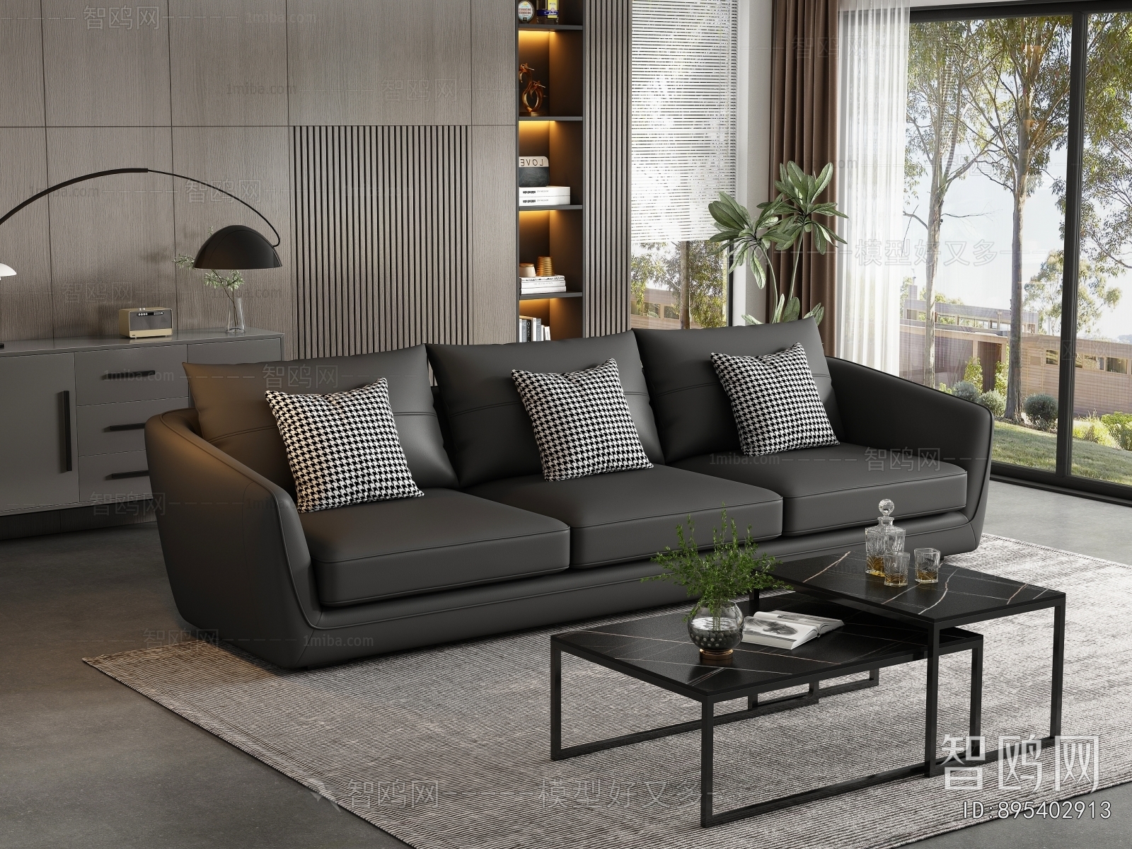 Modern Three-seat Sofa