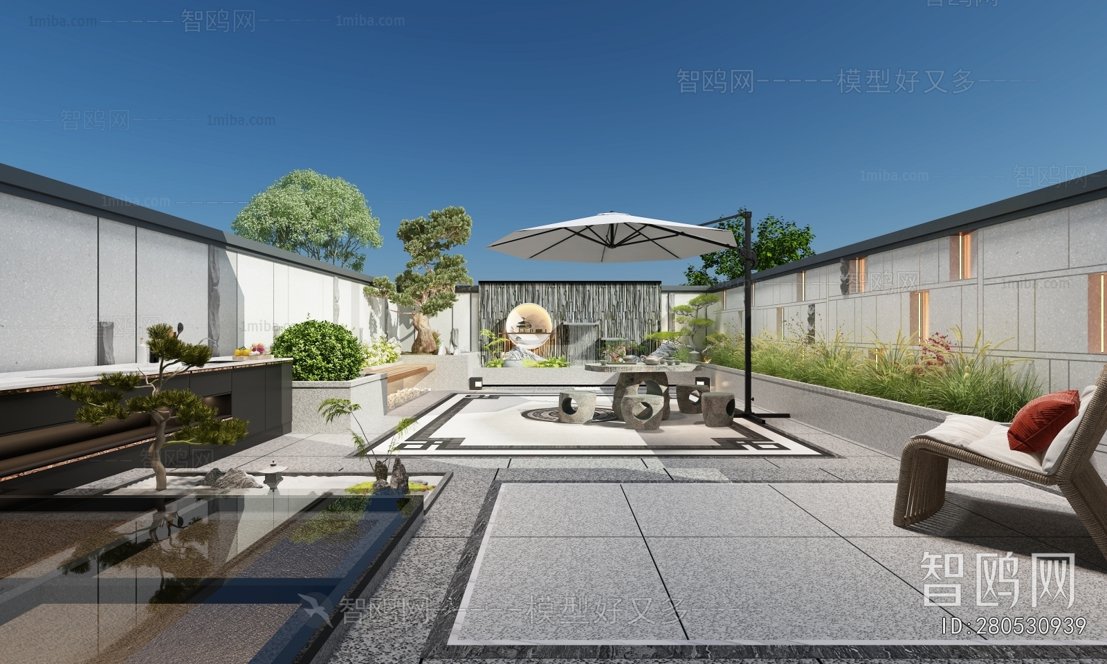 New Chinese Style Courtyard/landscape