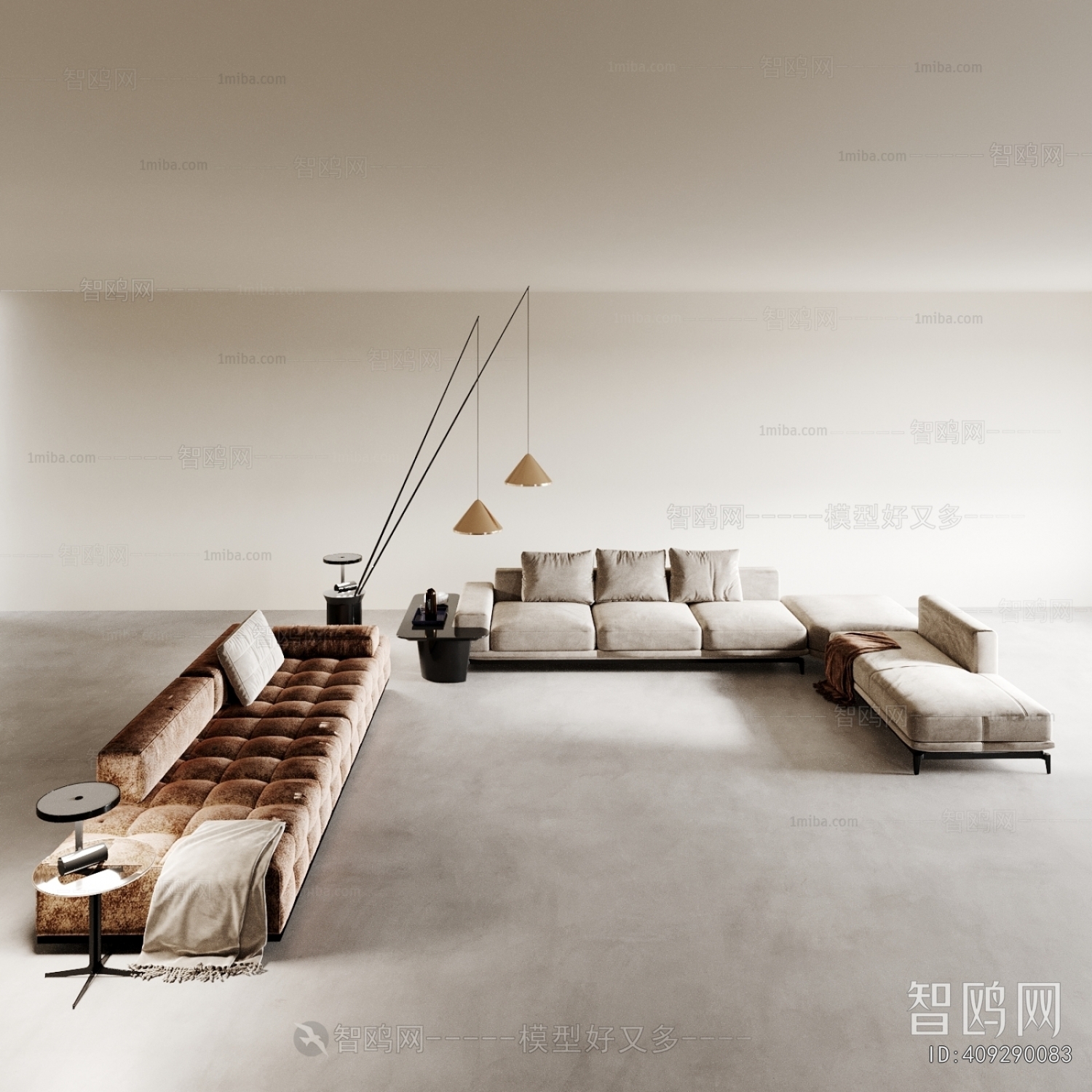 Wabi-sabi Style Multi Person Sofa