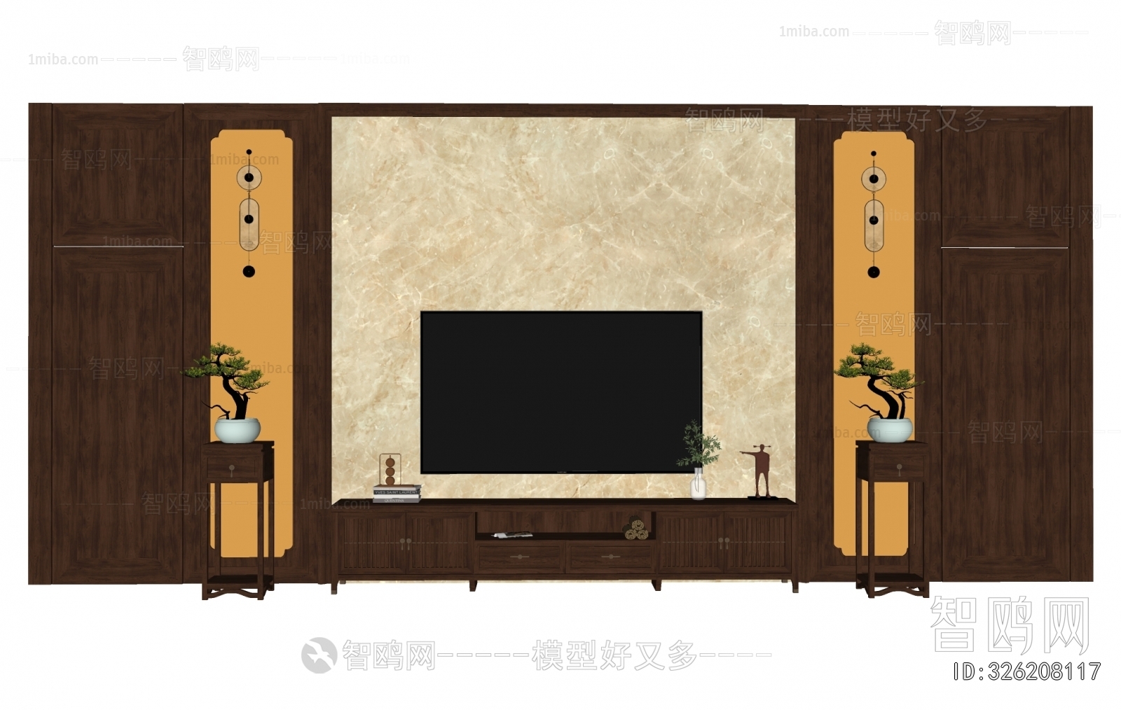 New Chinese Style TV Wall