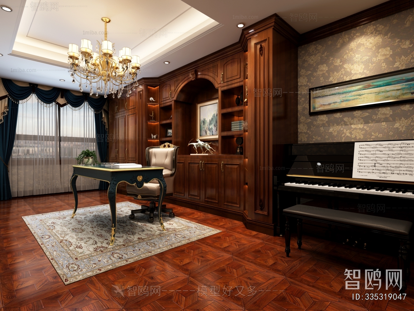 European Style Classical Style Study Space