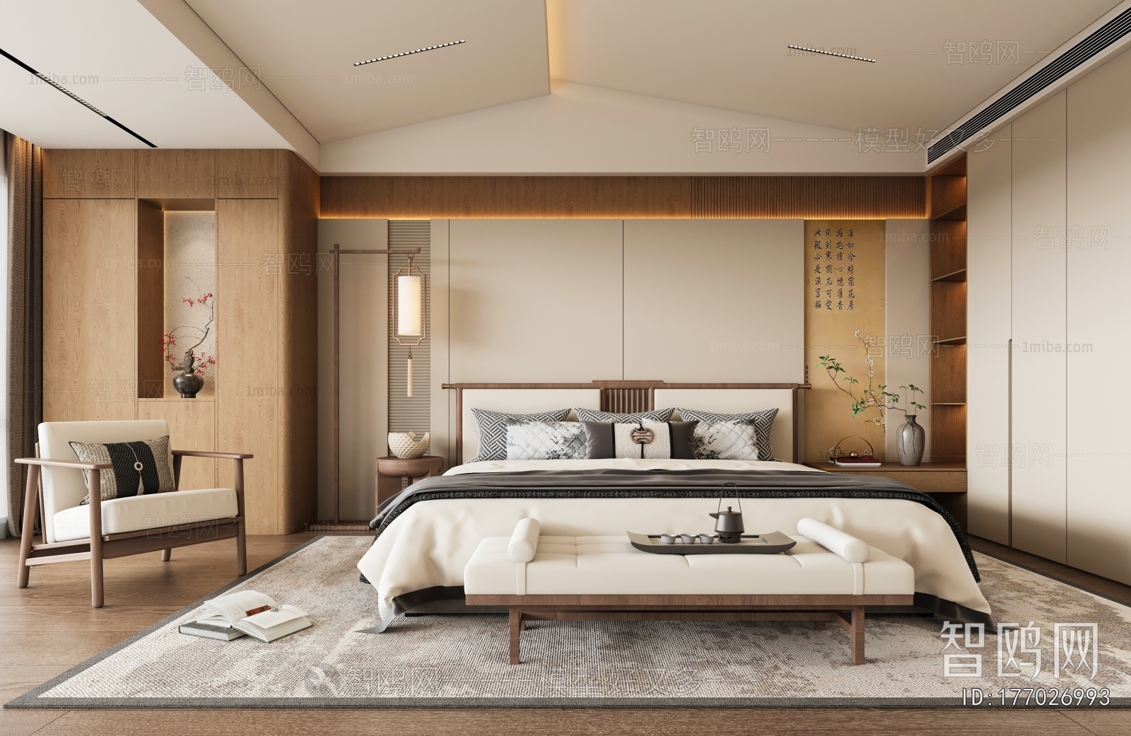 New Chinese Style Bedroom