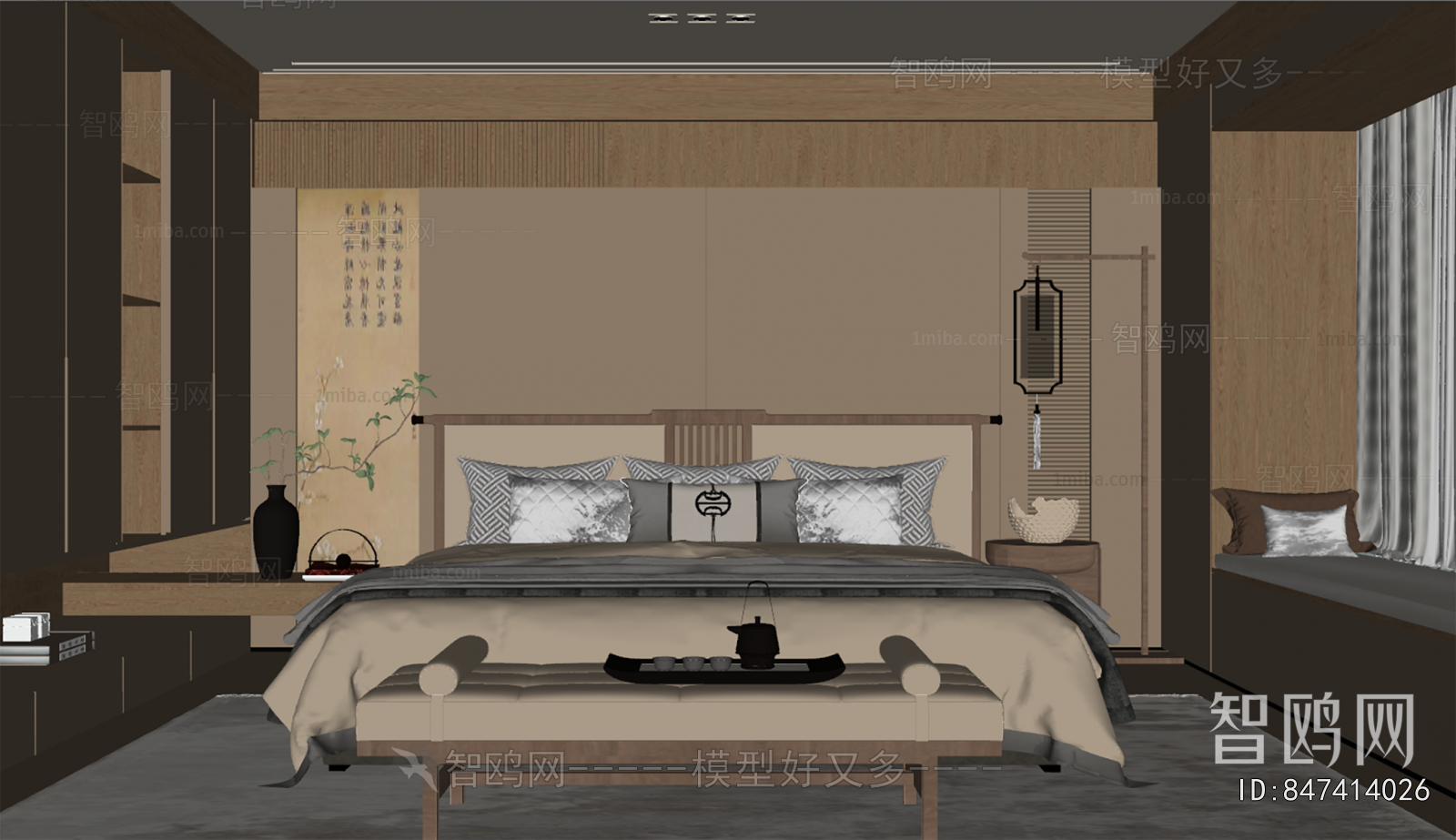 New Chinese Style Bedroom